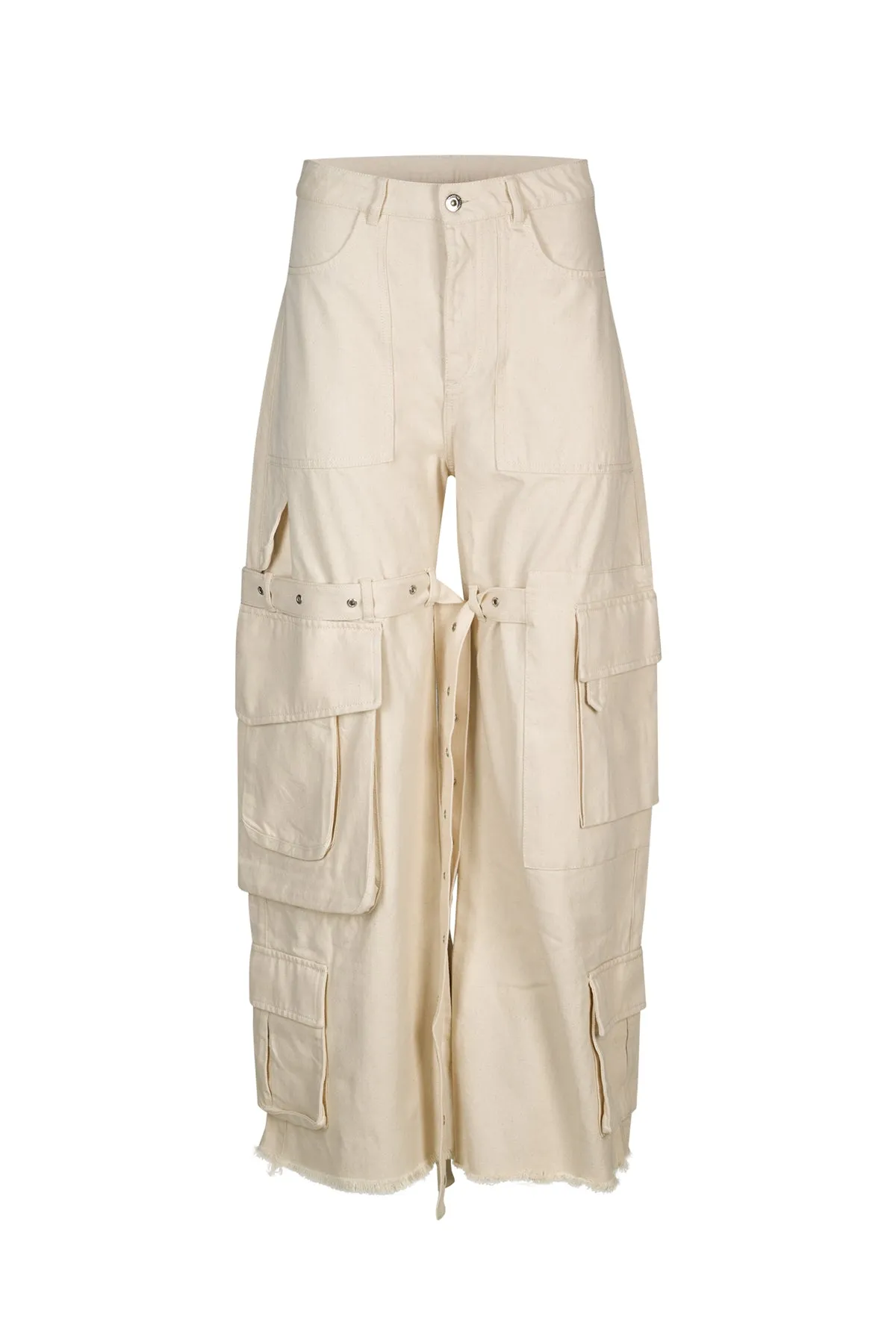 OFF-WHITE MULTI POCKET CARGO TROUSERS sold by Marques ’ Almeida product image thumbnail 2
