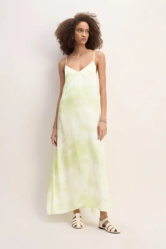 GREEN TIE DYE SLIP DRESS made by Marques ’ Almeida