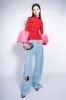 LIGHT BLUE BOYFRIEND TROUSERS WITH BIG EYELET sold by Marques ’ Almeida