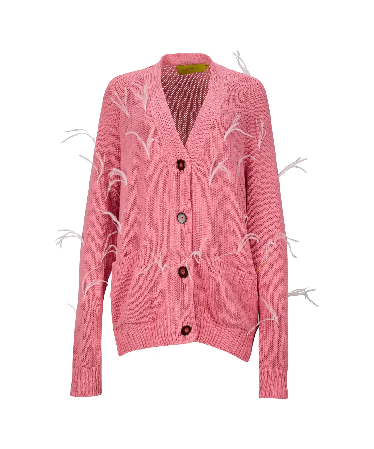 PINK OVERSIZED CARDIGAN WITH FEATHERS PULLS sold by Marques ’ Almeida product image thumbnail 2