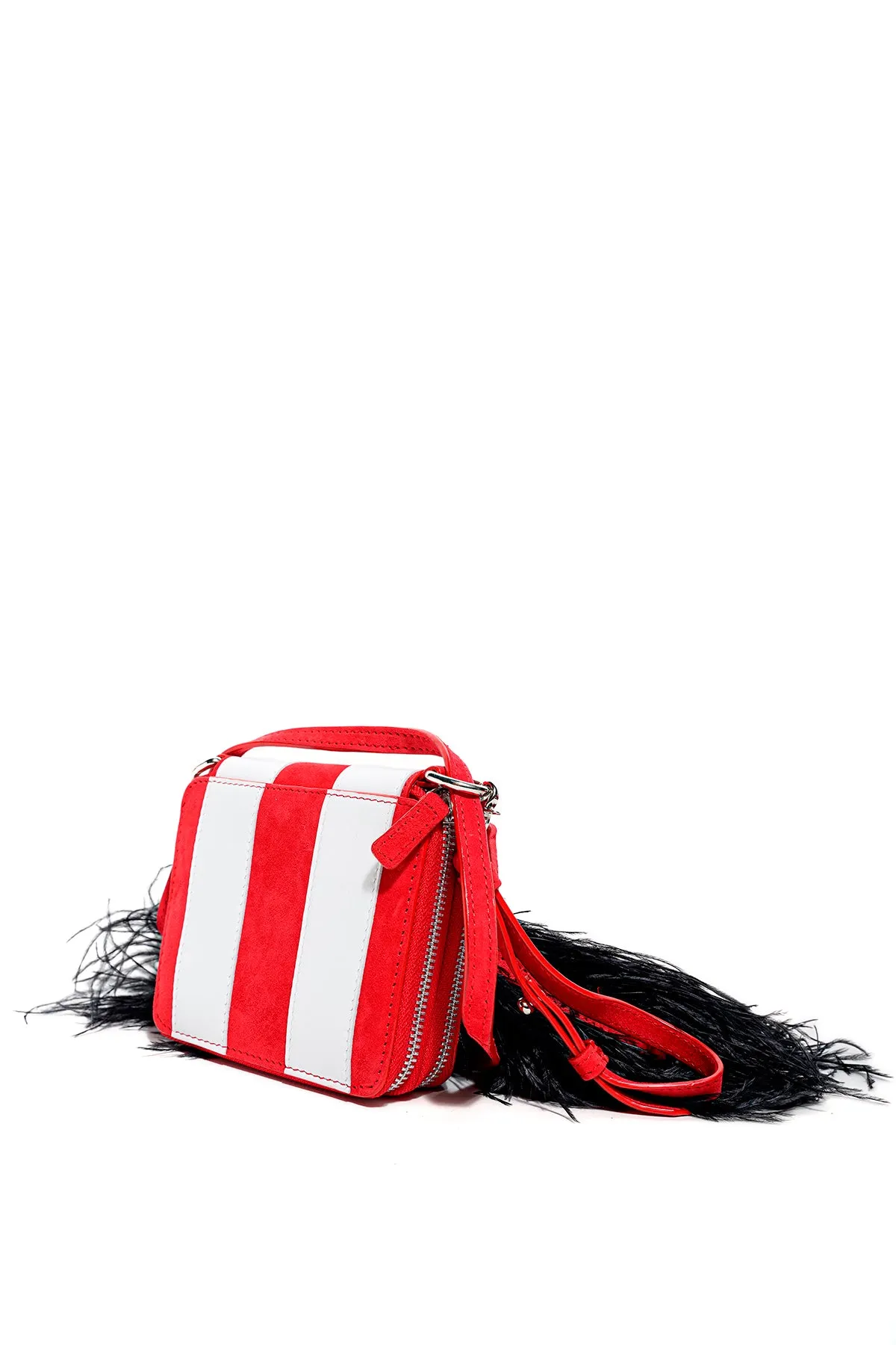 STRIPED WALLET BAG WITH FEATHER STRAP sold by Marques ’ Almeida product image thumbnail 2