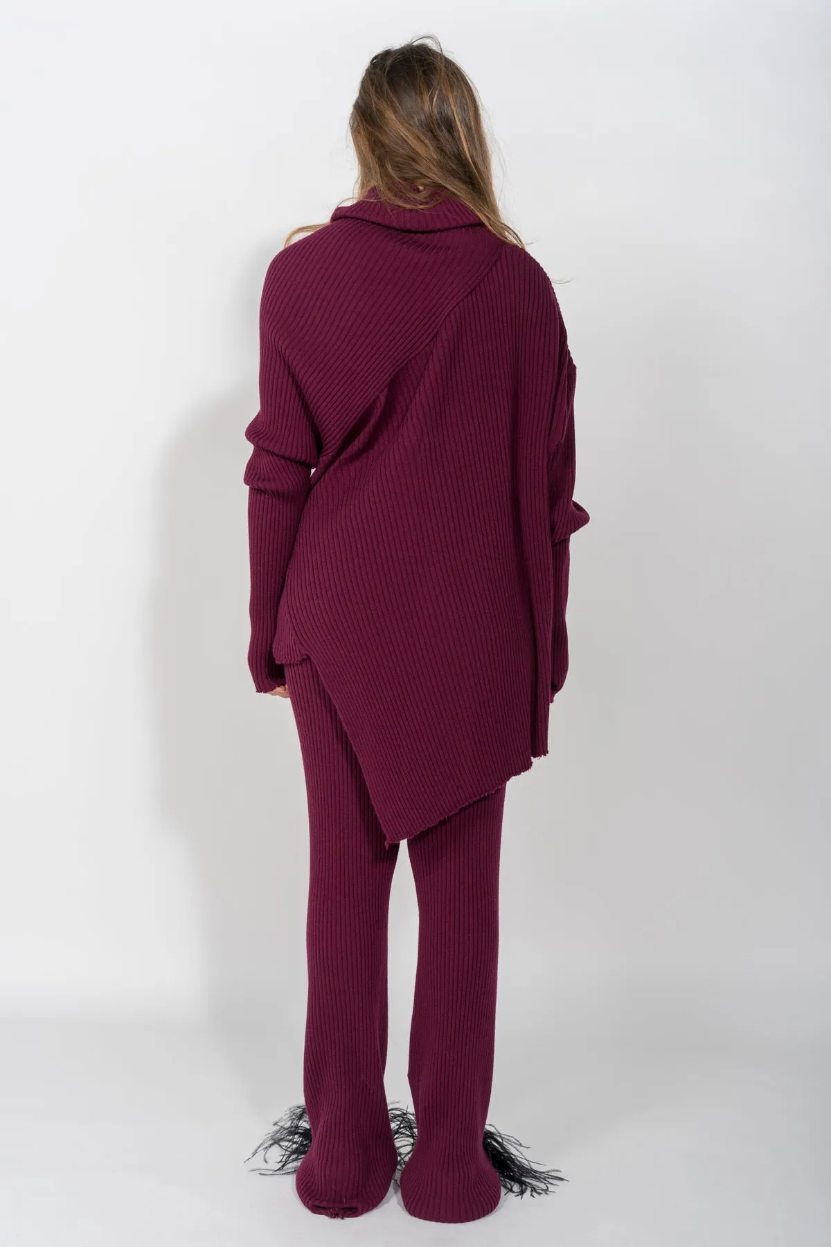 BURGUNDY KNITTED TROUSERS sold by Marques ’ Almeida product image thumbnail 2