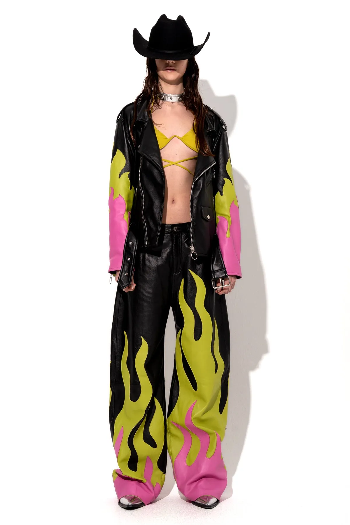 FLAMES BIKER JACKET sold by Marques ’ Almeida