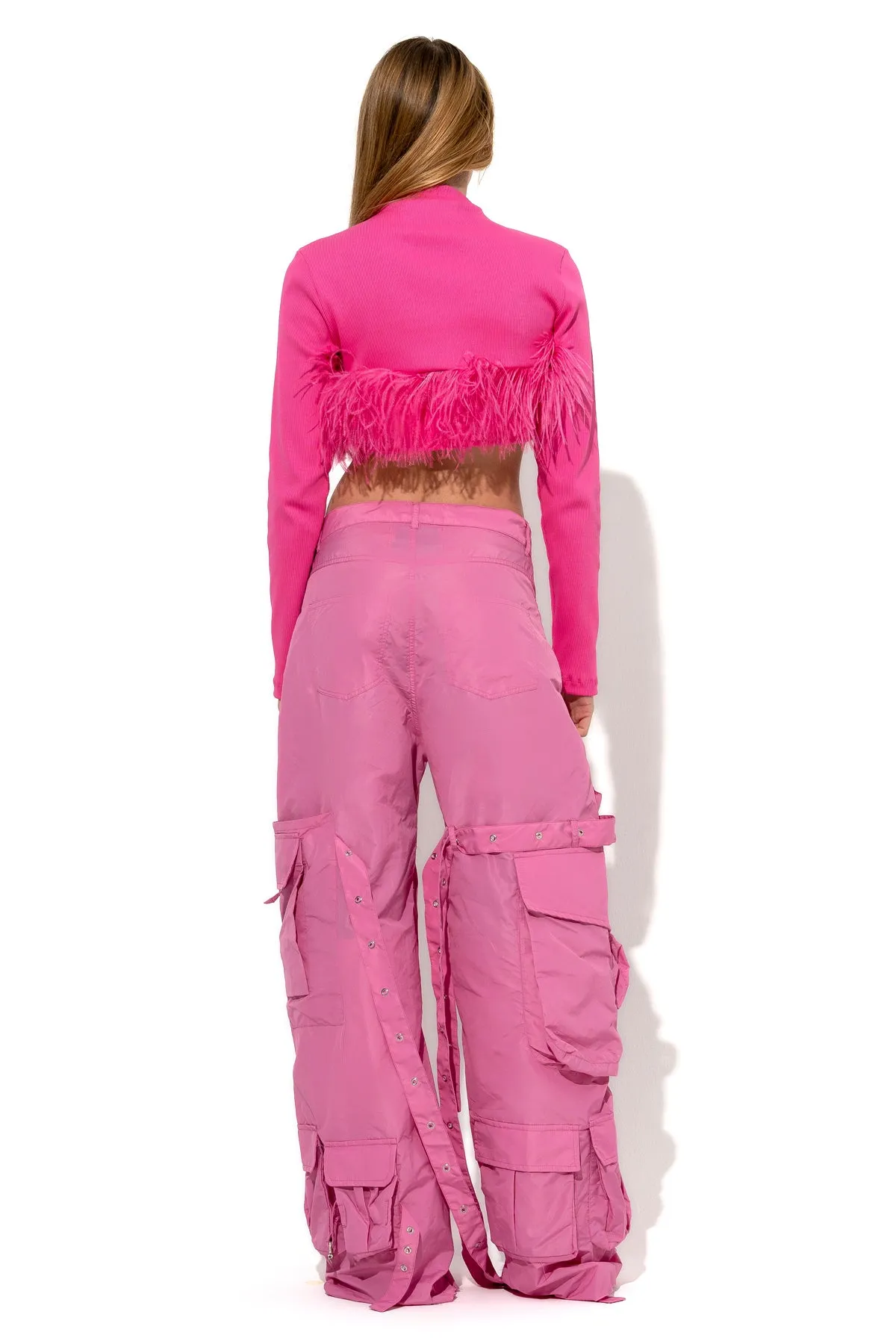 PINK CROPPED FEATHER TOP sold by Marques ’ Almeida product image thumbnail 3