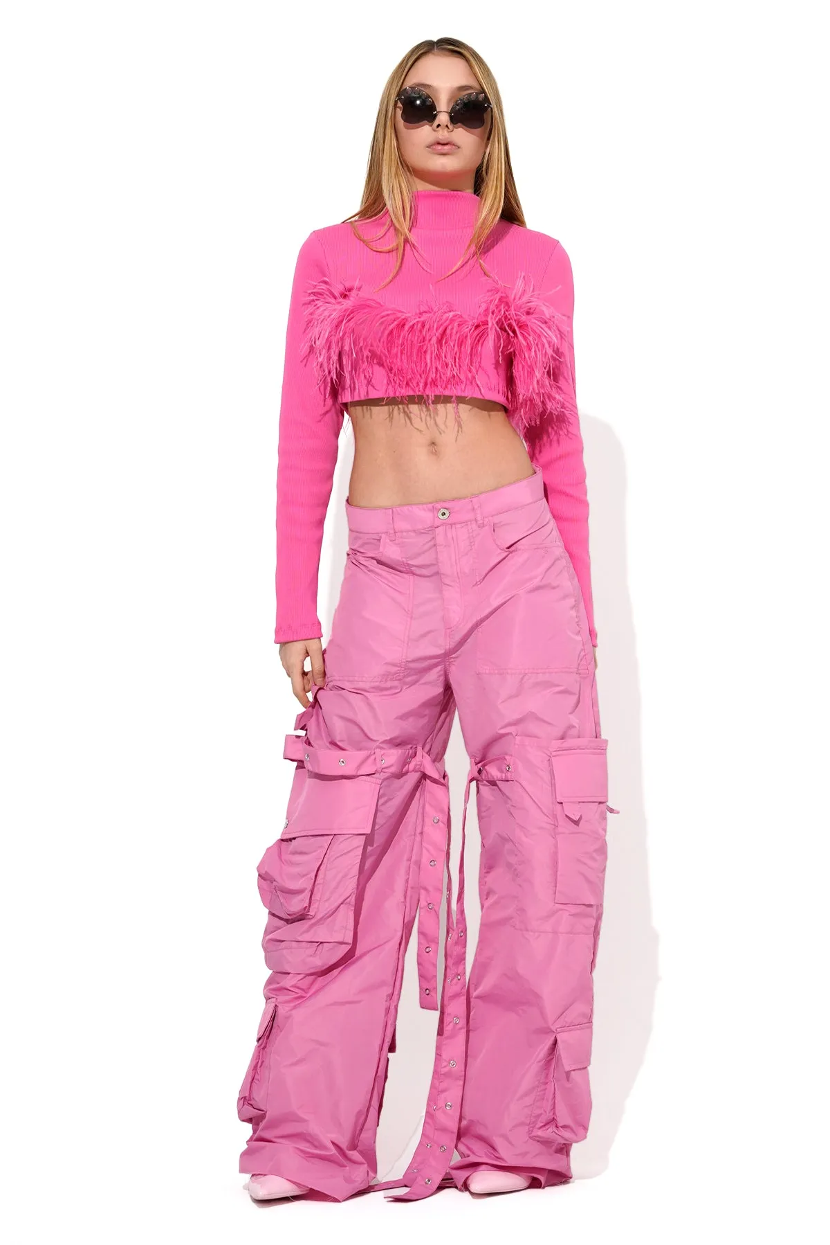 PINK CROPPED FEATHER TOP sold by Marques ’ Almeida product image thumbnail 5