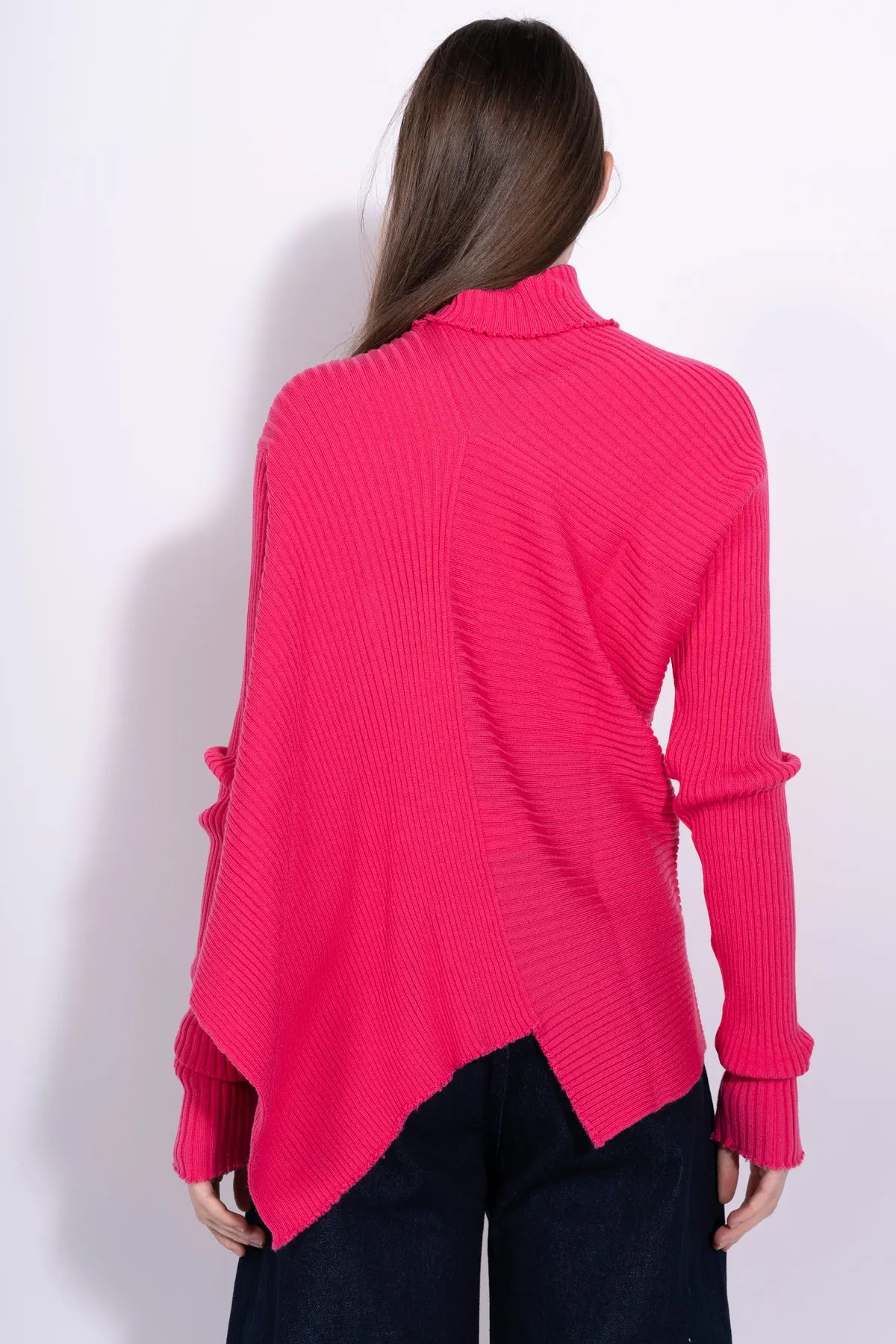 BRIGHT PINK MERINO DRAPED JUMPER sold by Marques ’ Almeida product image thumbnail 2