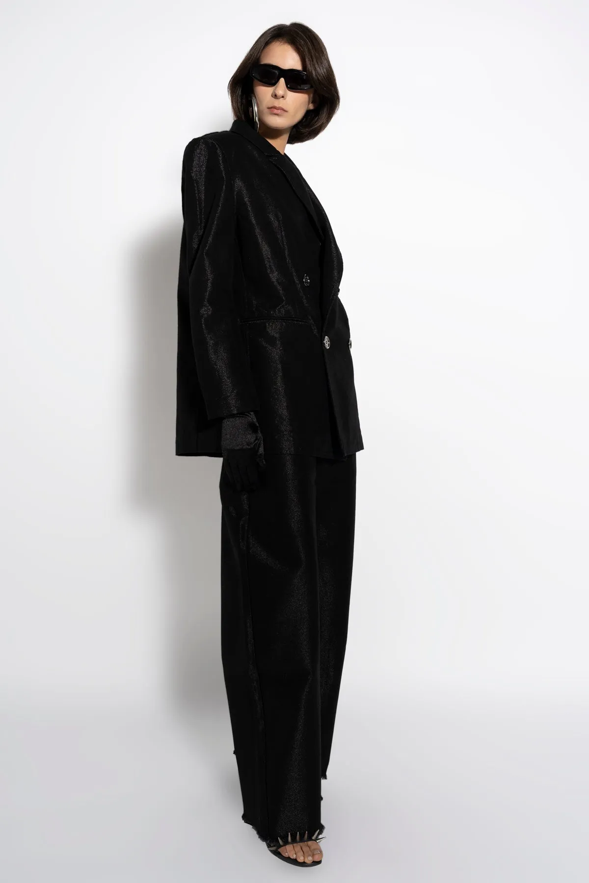 BLACK LUREX OVERSIZED BLAZER sold by Marques ’ Almeida product image thumbnail 4