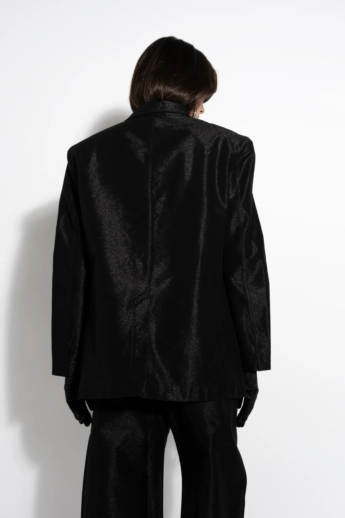BLACK LUREX OVERSIZED BLAZER sold by Marques ’ Almeida product image thumbnail 2