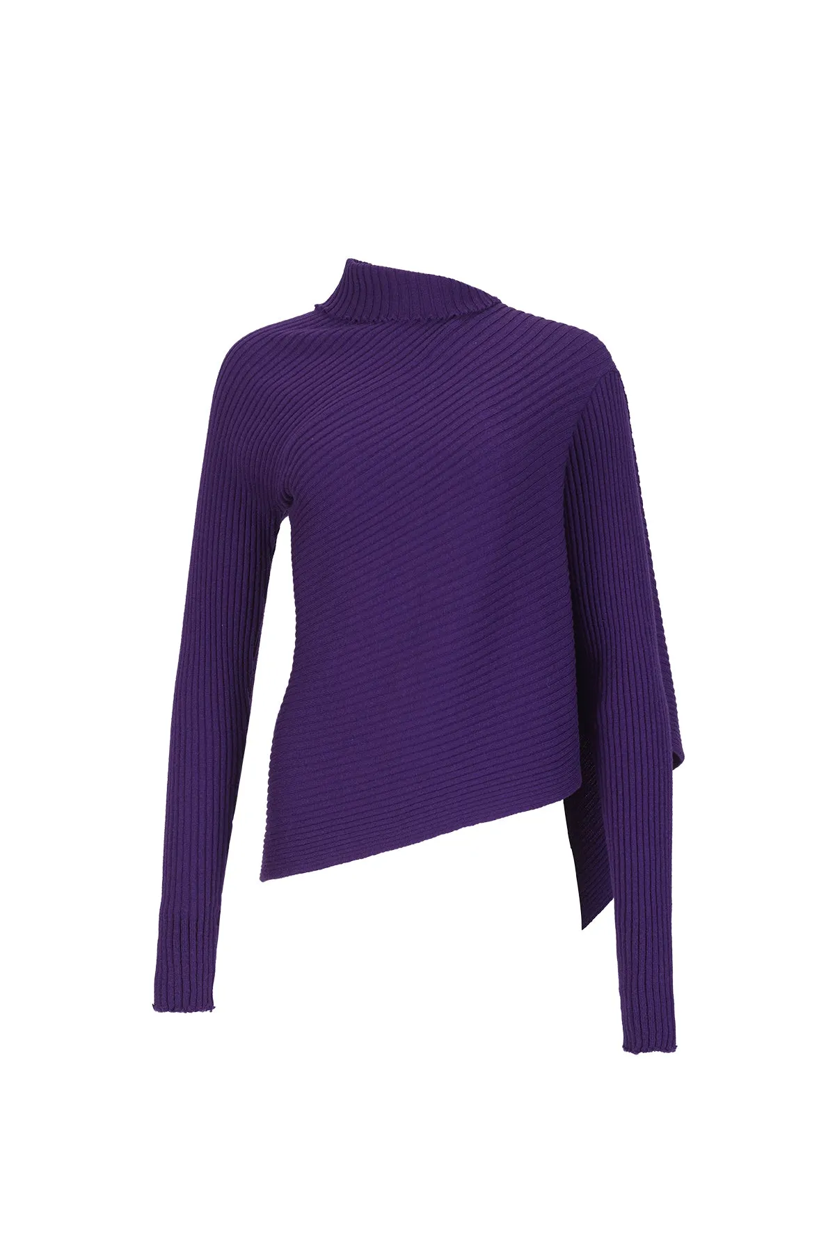 PURPLE MERINO DRAPED JUMPER sold by Marques ’ Almeida product image thumbnail 2