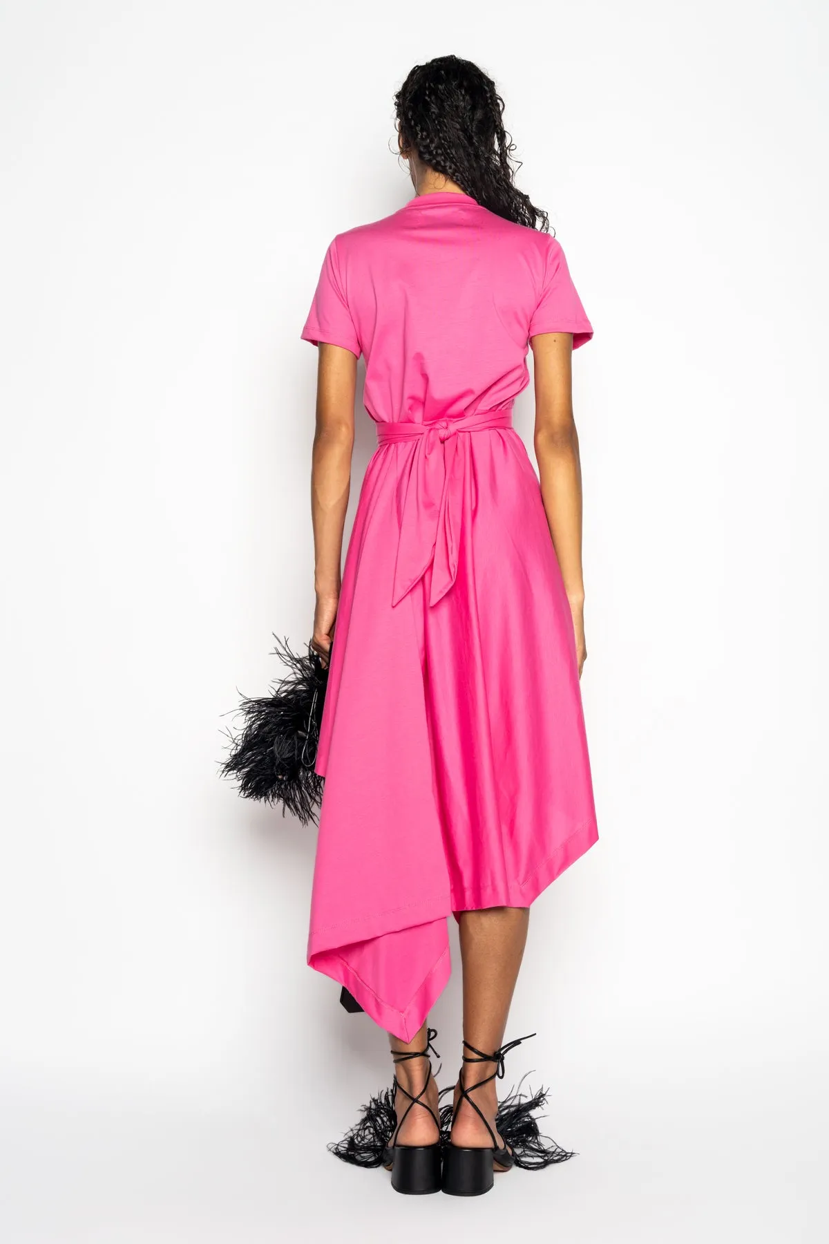 PINK CROSS WAIST DRAPE T-SHIRT DRESS sold by Marques ’ Almeida product image thumbnail 3