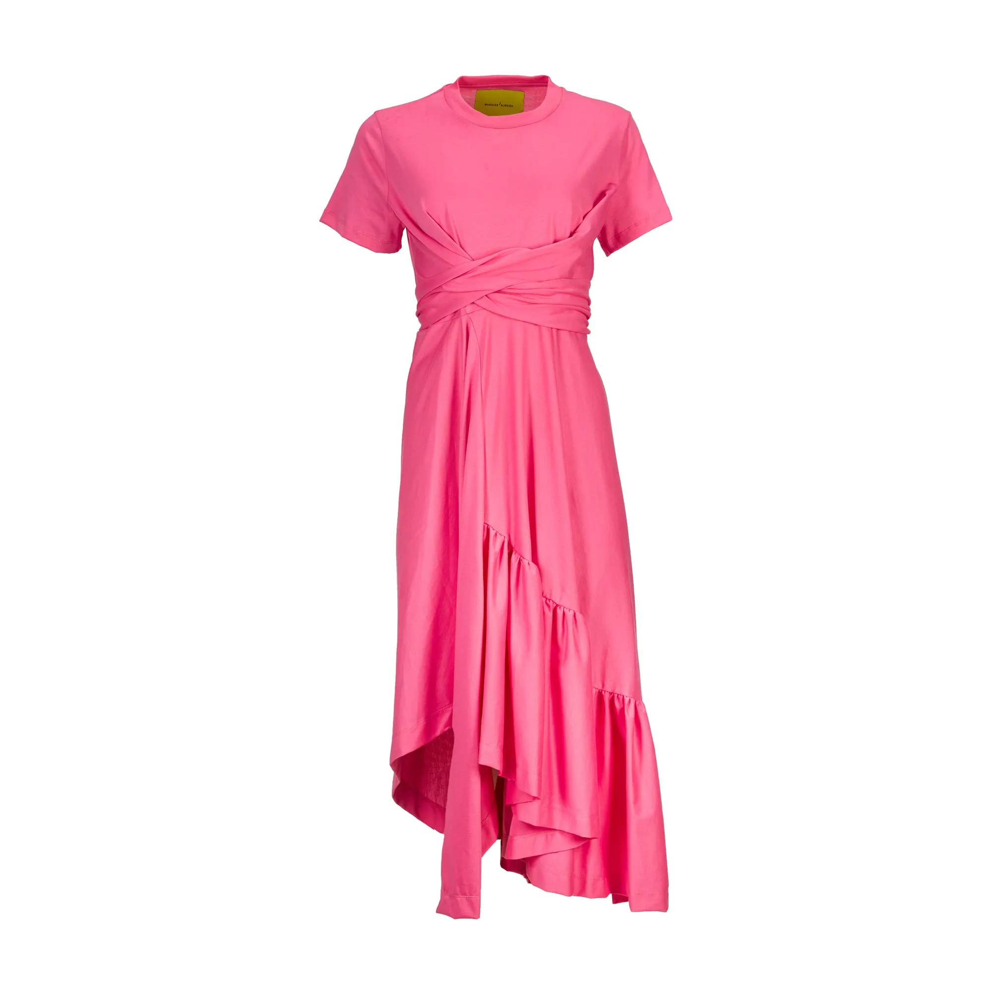 PINK CROSS WAIST DRAPE T-SHIRT DRESS sold by Marques ’ Almeida product image thumbnail 2