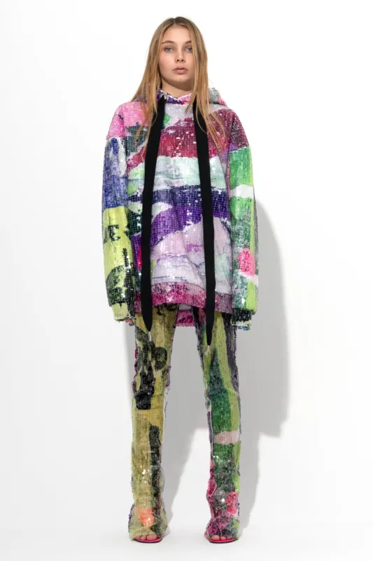 PRINTED SEQUIN HOODIE sold by Marques ’ Almeida