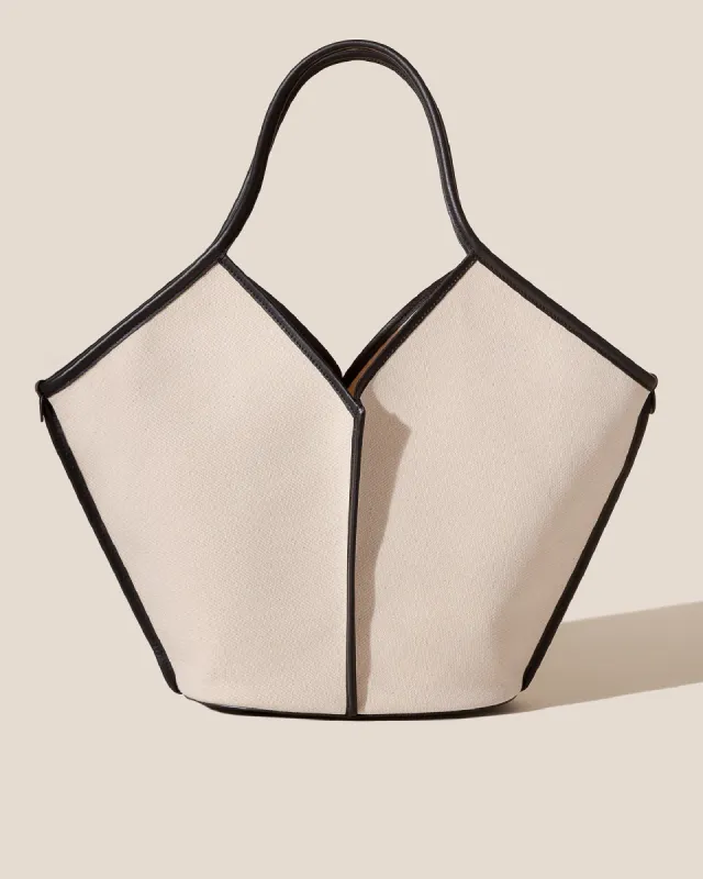 CALELLA - Leather-trimmed Organic Cotton Tote Bag sold by Hereu Studio