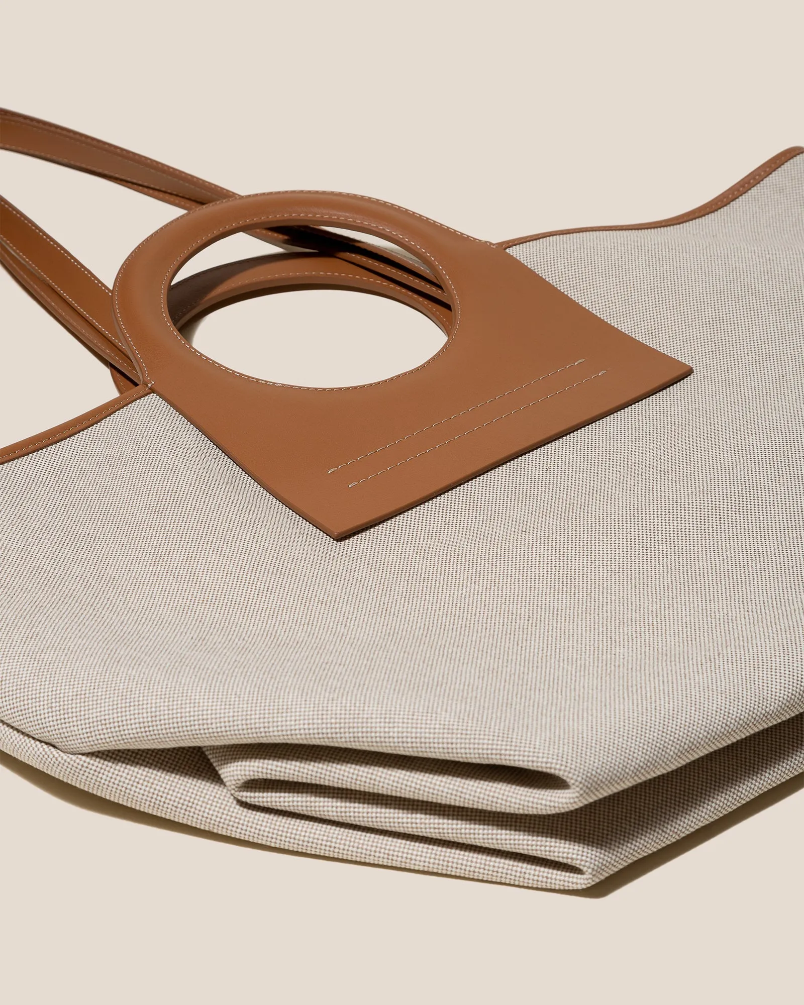 CALA L - Leather-trimmed Canvas Tote Bag sold by Hereu Studio product image thumbnail 4