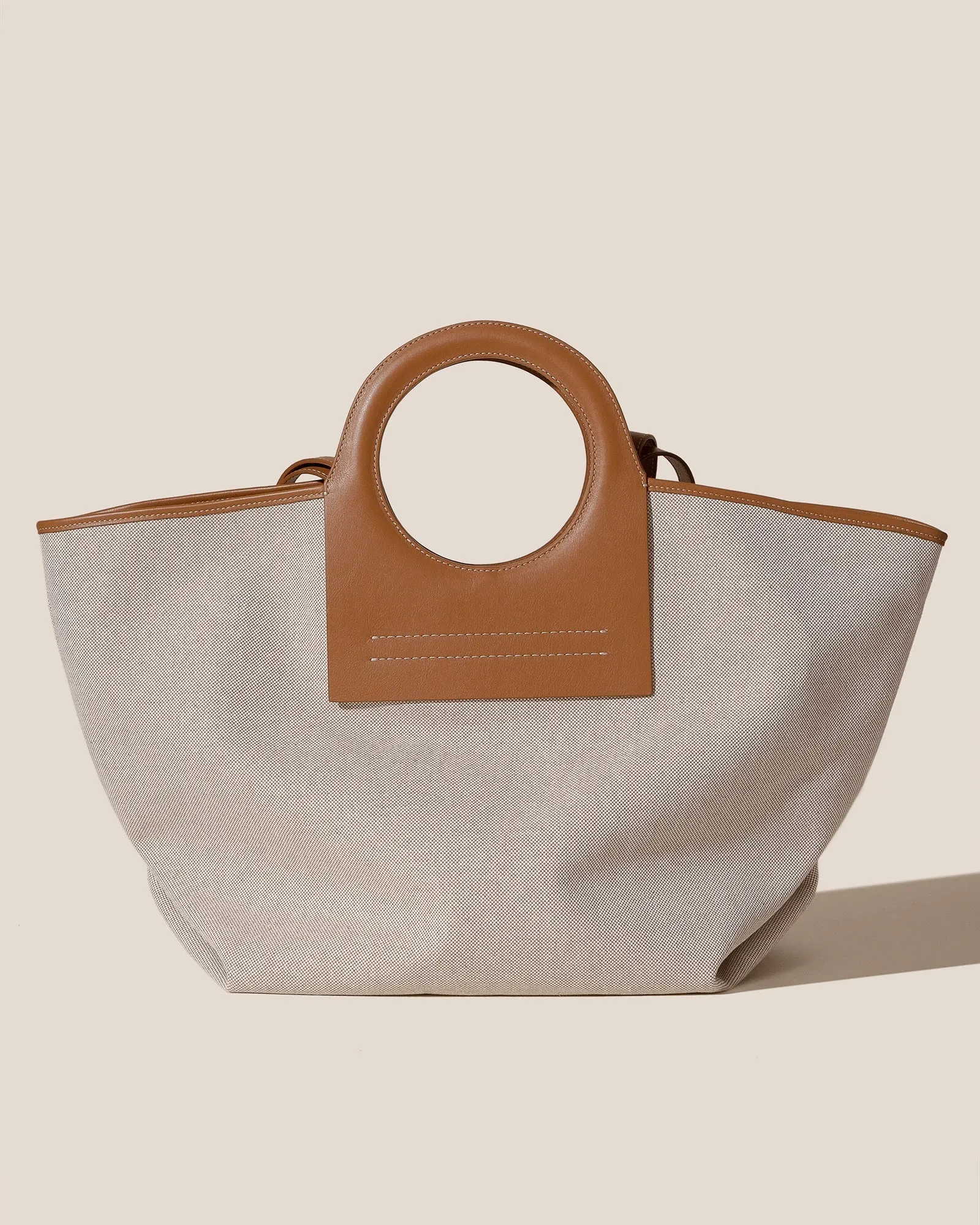CALA L - Leather-trimmed Canvas Tote Bag sold by Hereu Studio