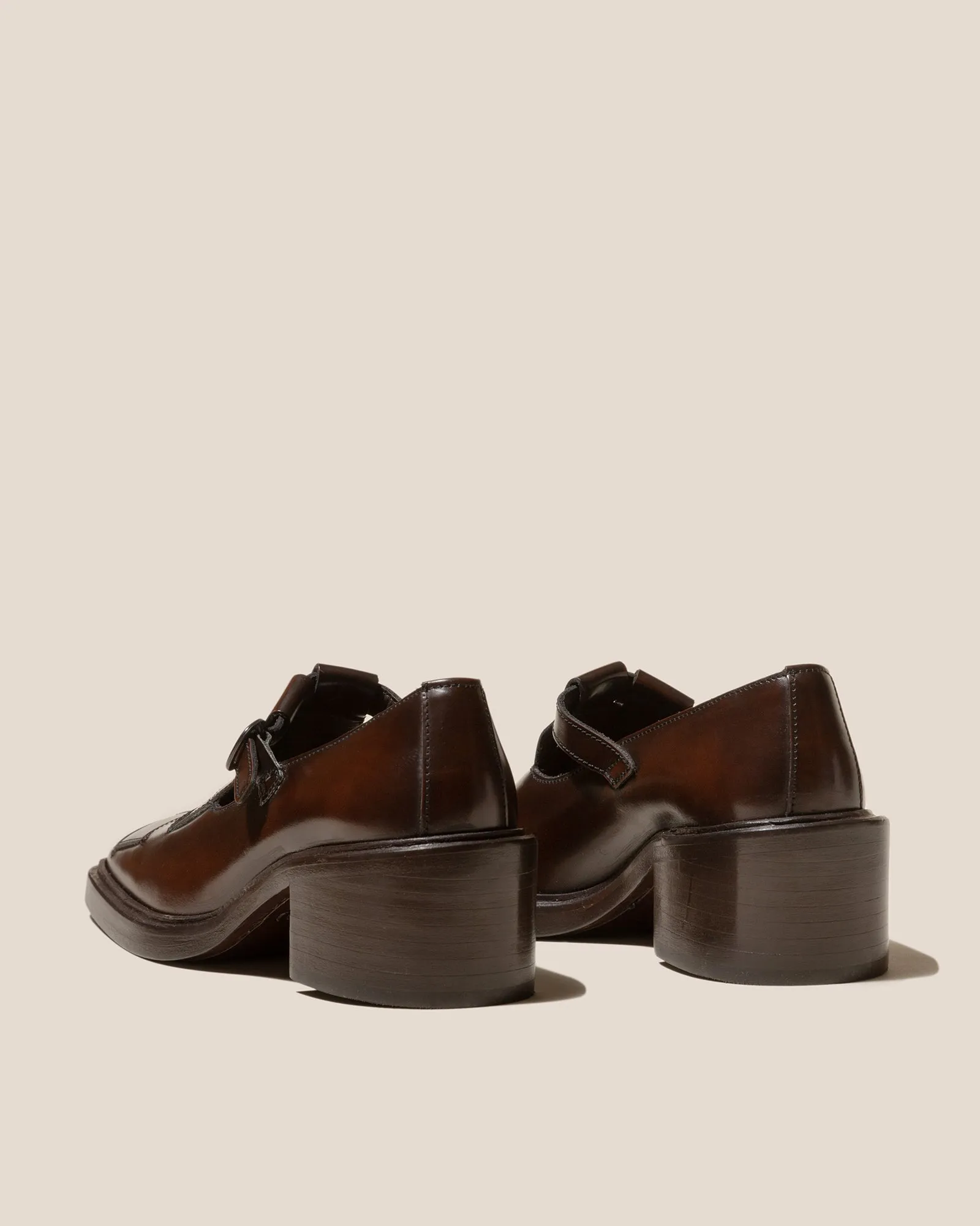 POBLA HEELED - Brushed Interwoven T-Bar Loafer sold by Hereu Studio product image thumbnail 3