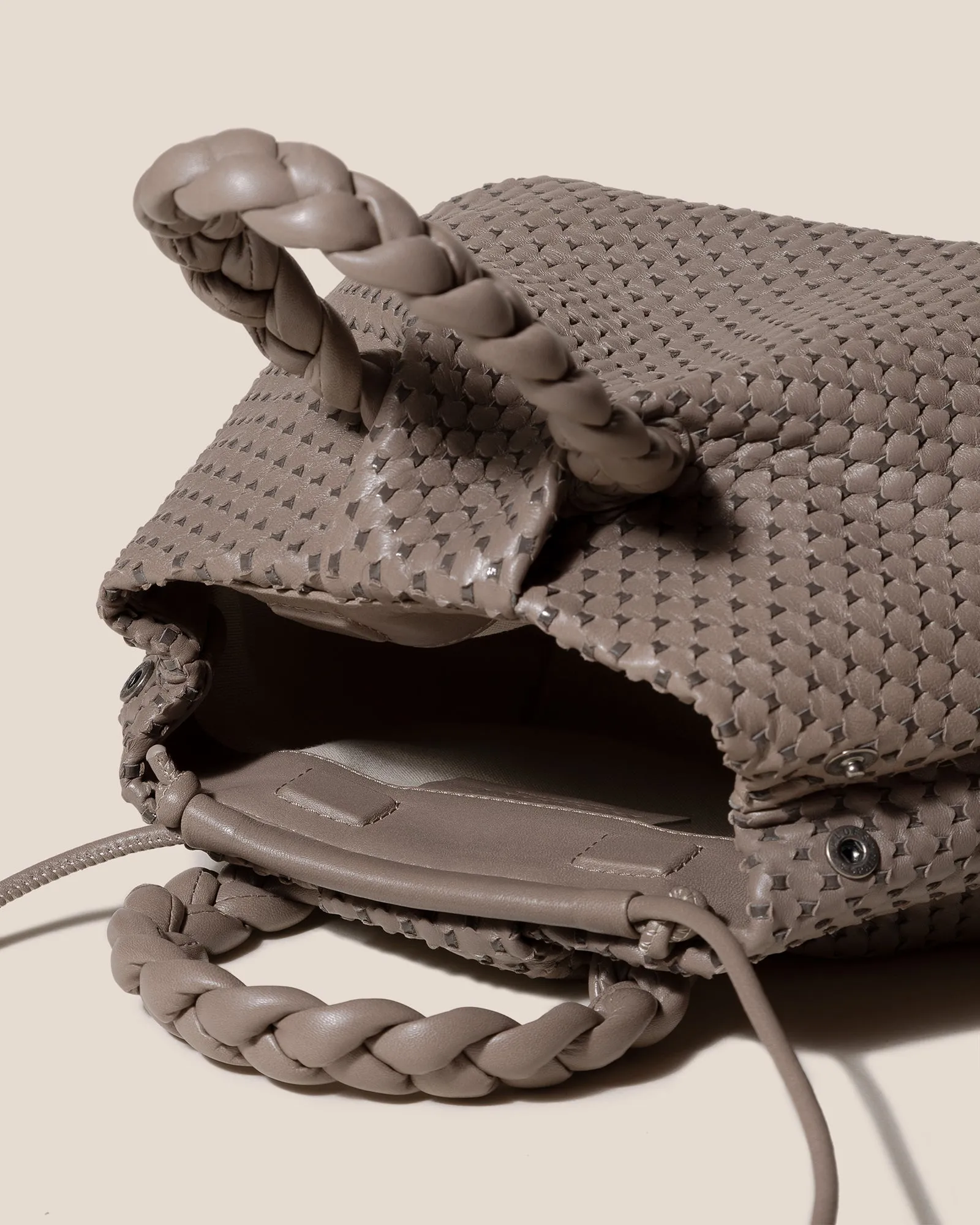 BOMBON M WOVEN - Plaited-handle Leather Crossbody Bag sold by Hereu Studio product image thumbnail 3