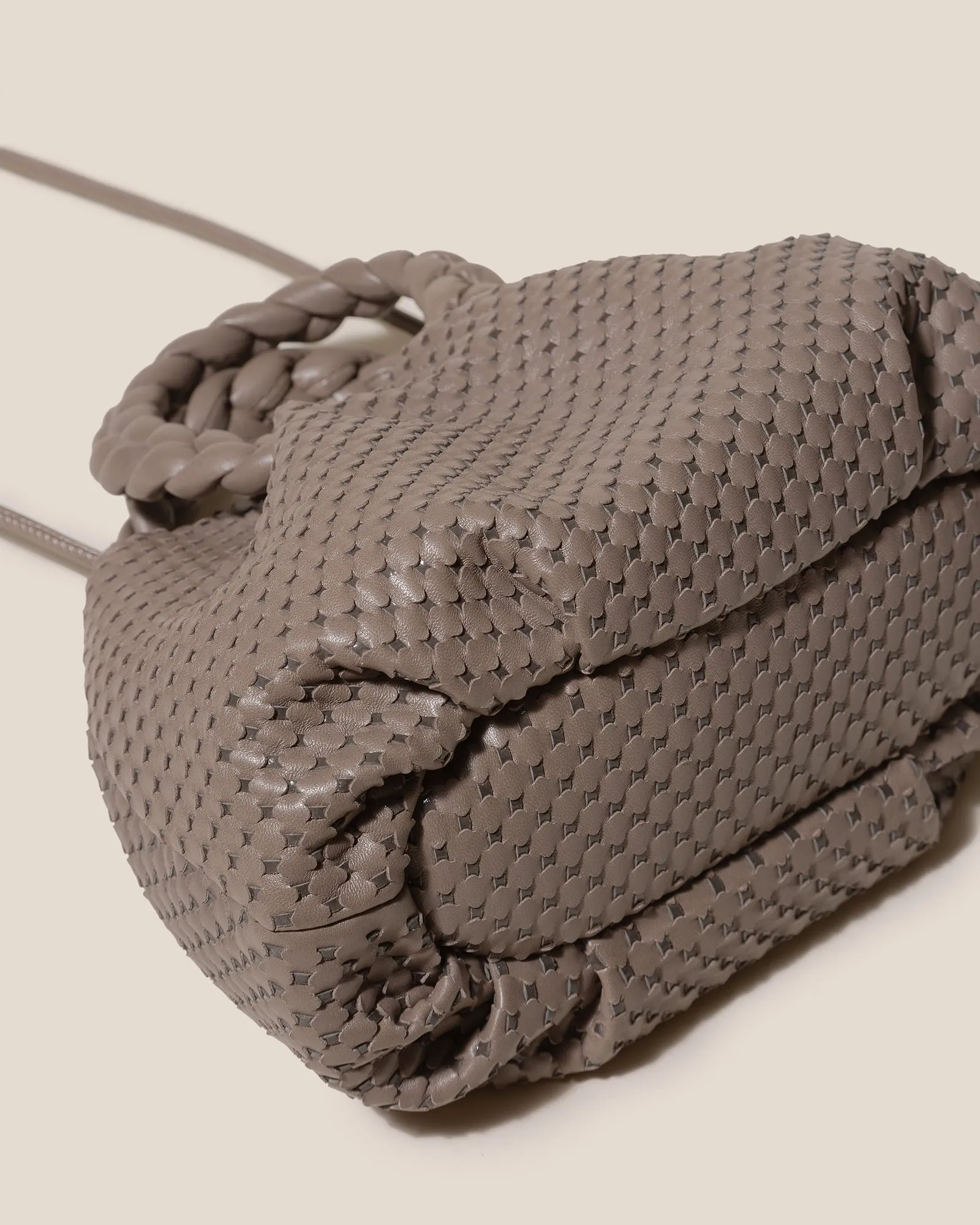 BOMBON M WOVEN - Plaited-handle Leather Crossbody Bag sold by Hereu Studio product image thumbnail 4