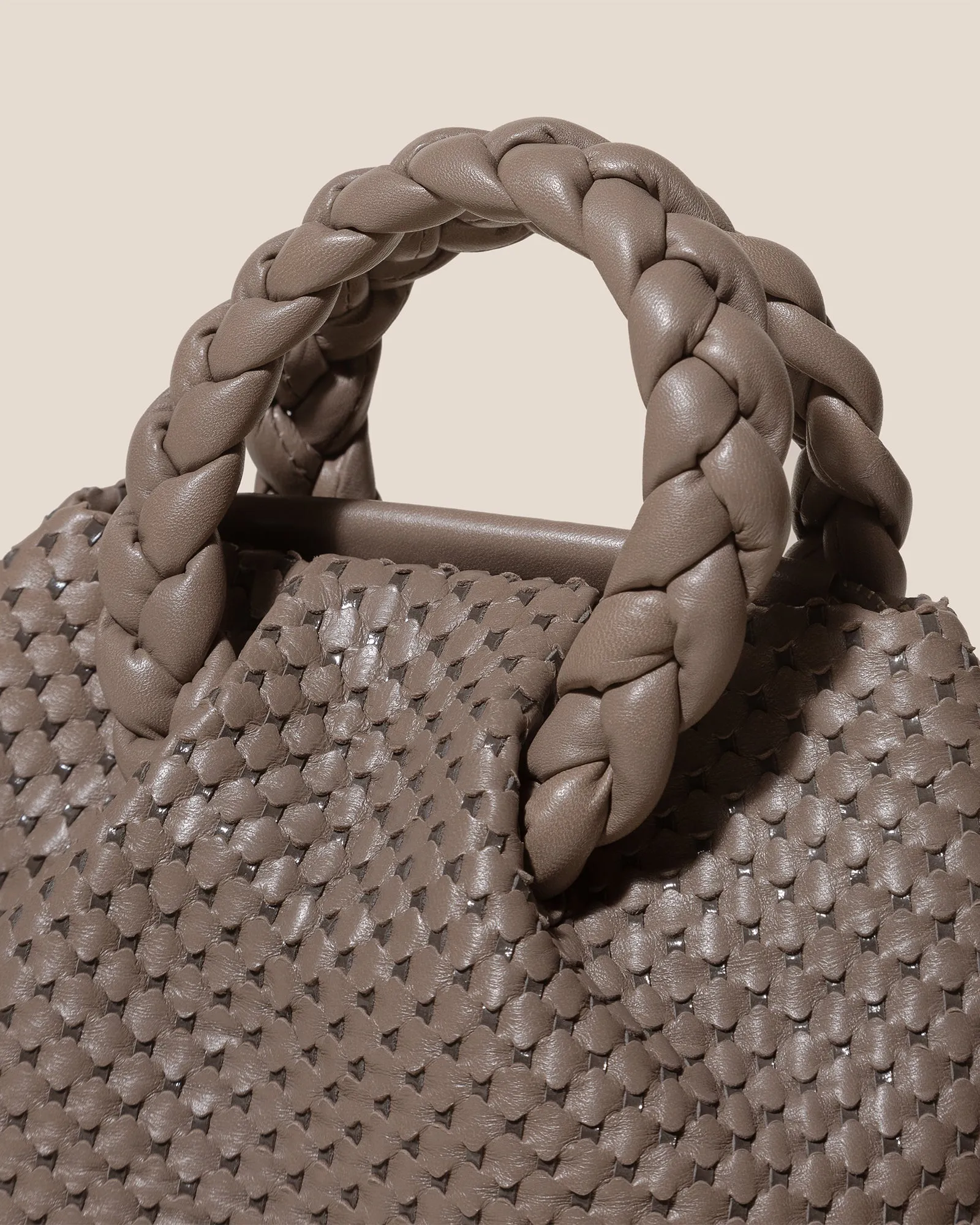 BOMBON M WOVEN - Plaited-handle Leather Crossbody Bag sold by Hereu Studio product image thumbnail 2