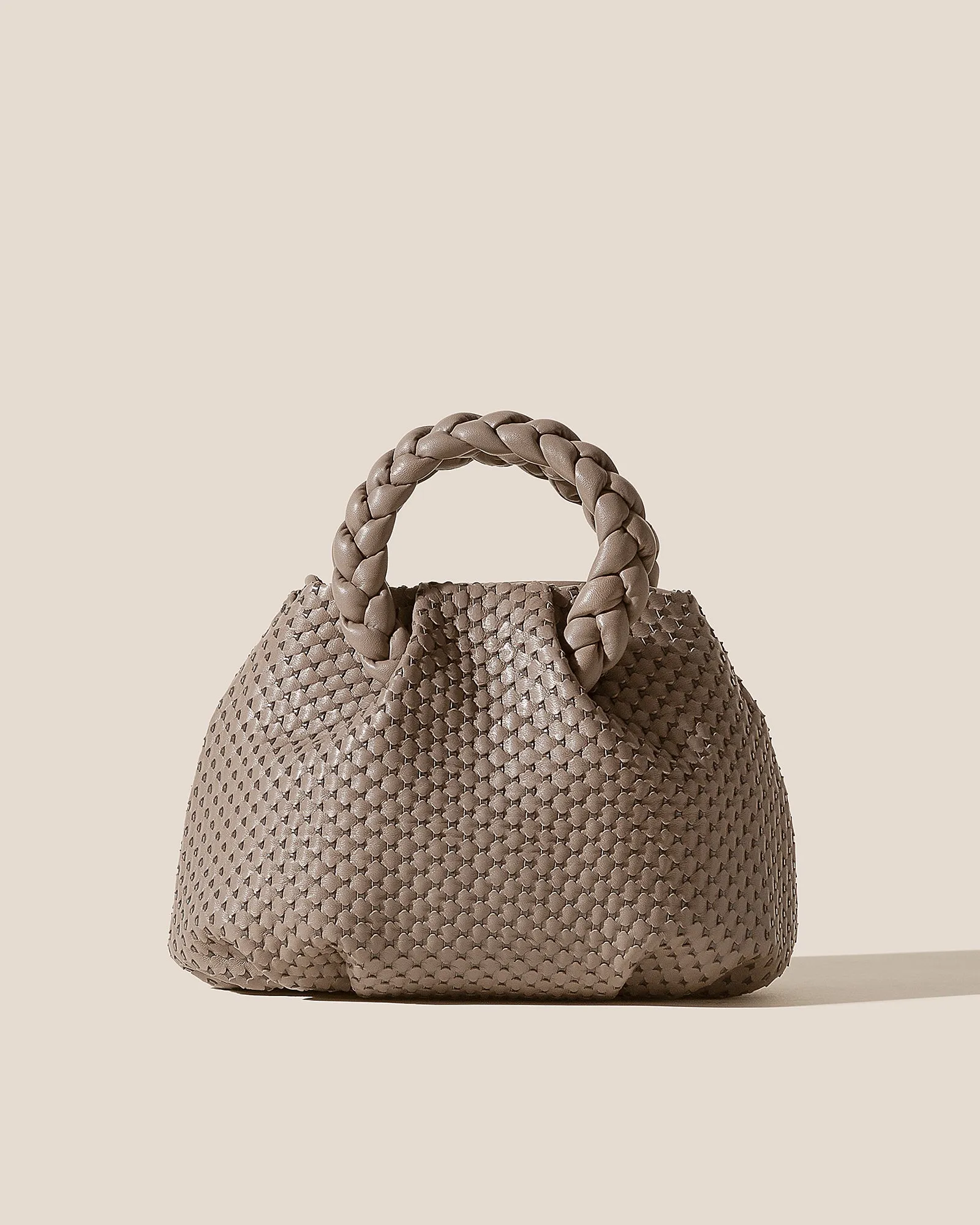 BOMBON M WOVEN - Plaited-handle Leather Crossbody Bag sold by Hereu Studio