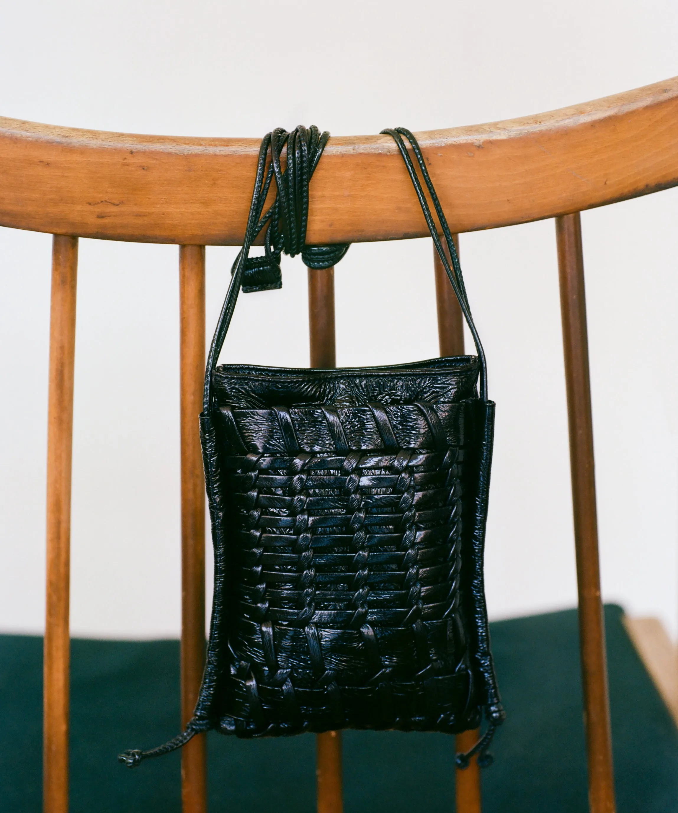 TRENA MINI CRINKLED GLOSSY - Flat Square Crossbody Bag sold by Hereu Studio product image thumbnail 2