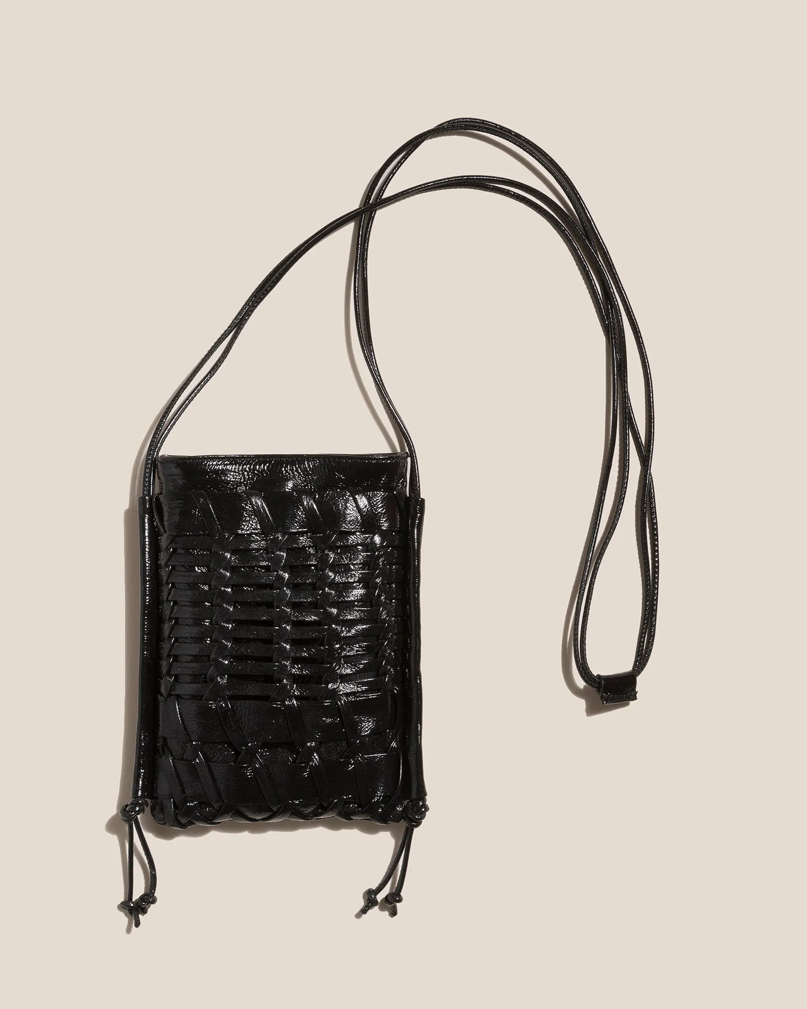 TRENA MINI CRINKLED GLOSSY - Flat Square Crossbody Bag sold by Hereu Studio