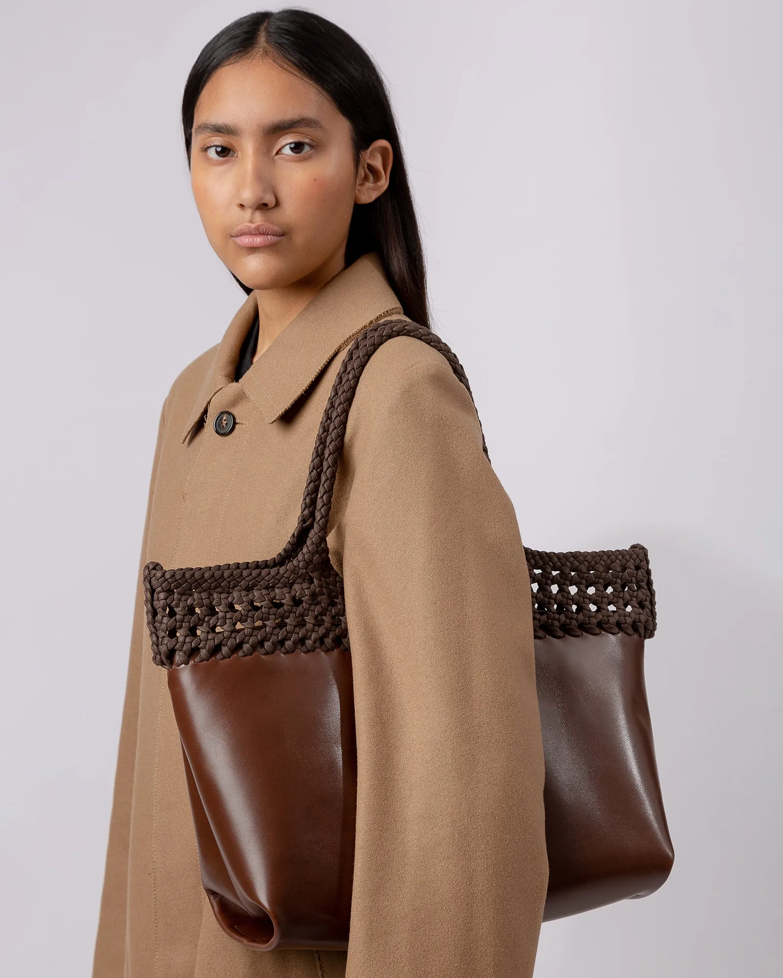 ELMA L - Braided Top Big Shoulder Bag sold by Hereu Studio product image thumbnail 5