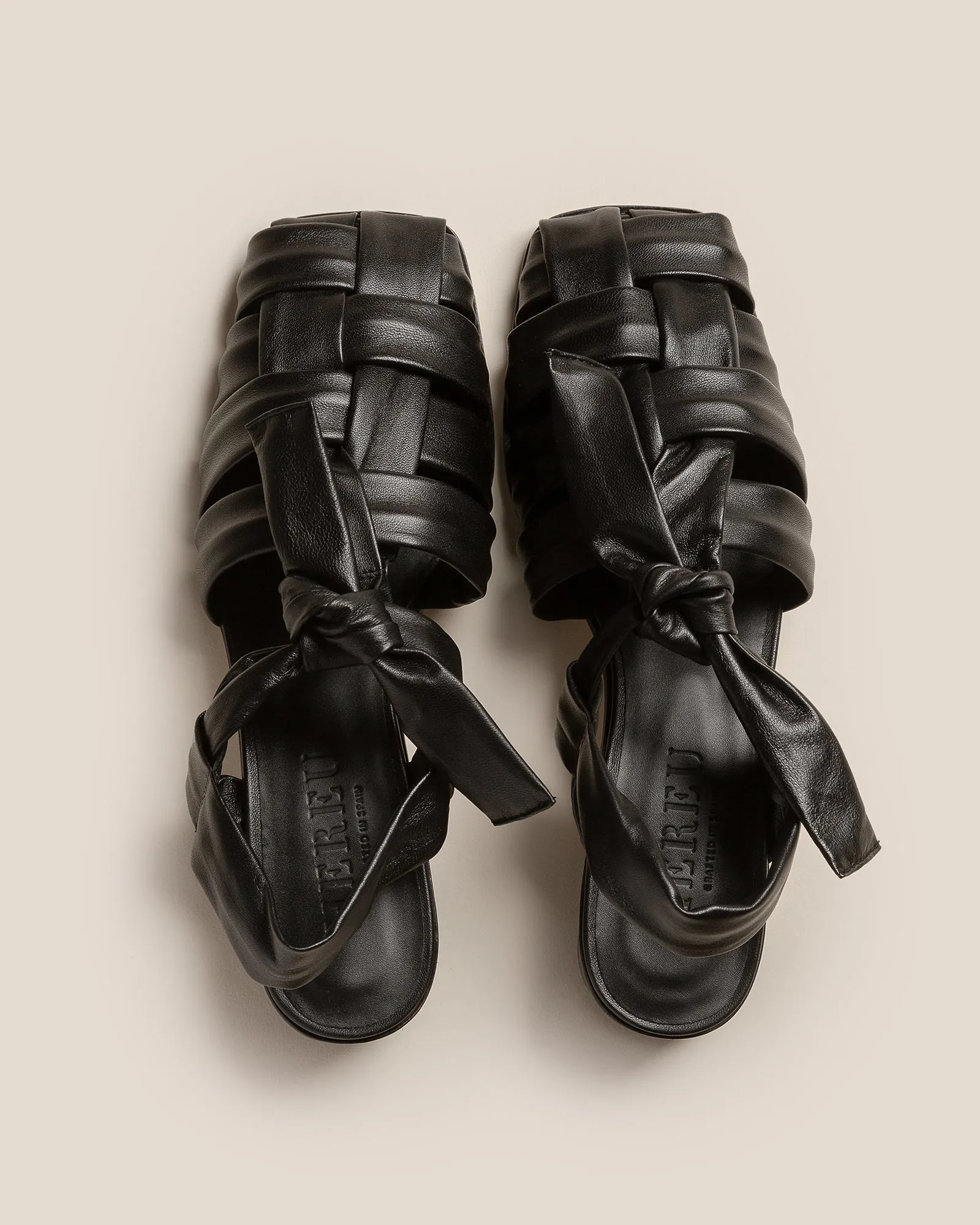 BENA HEELED - Interwoven Knotted T-bar Heeled Sandal sold by Hereu Studio product image thumbnail 2