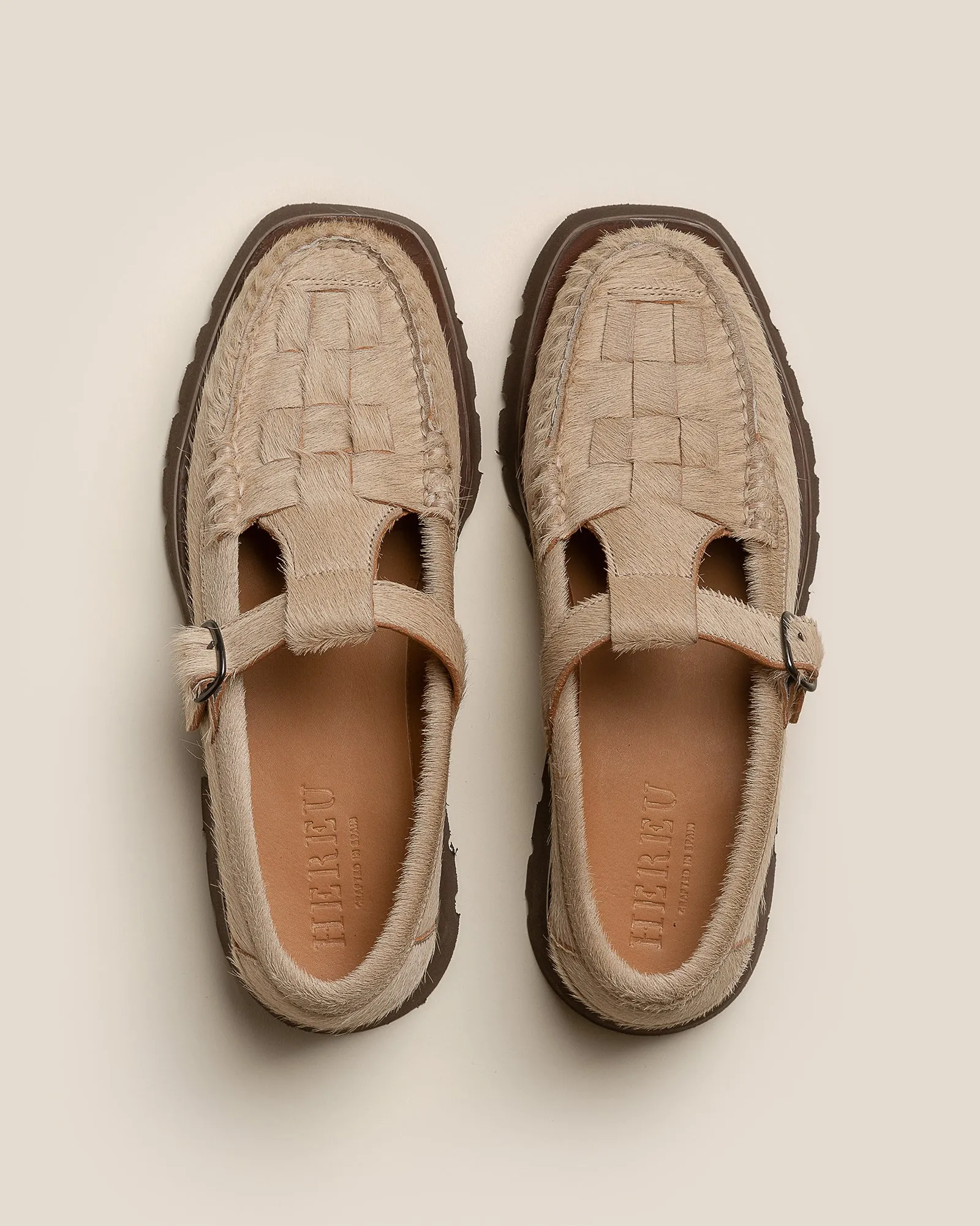 SOLLER SPORT CALF HAIR - Tread Sole T-Bar Loafer sold by Hereu Studio product image thumbnail 2