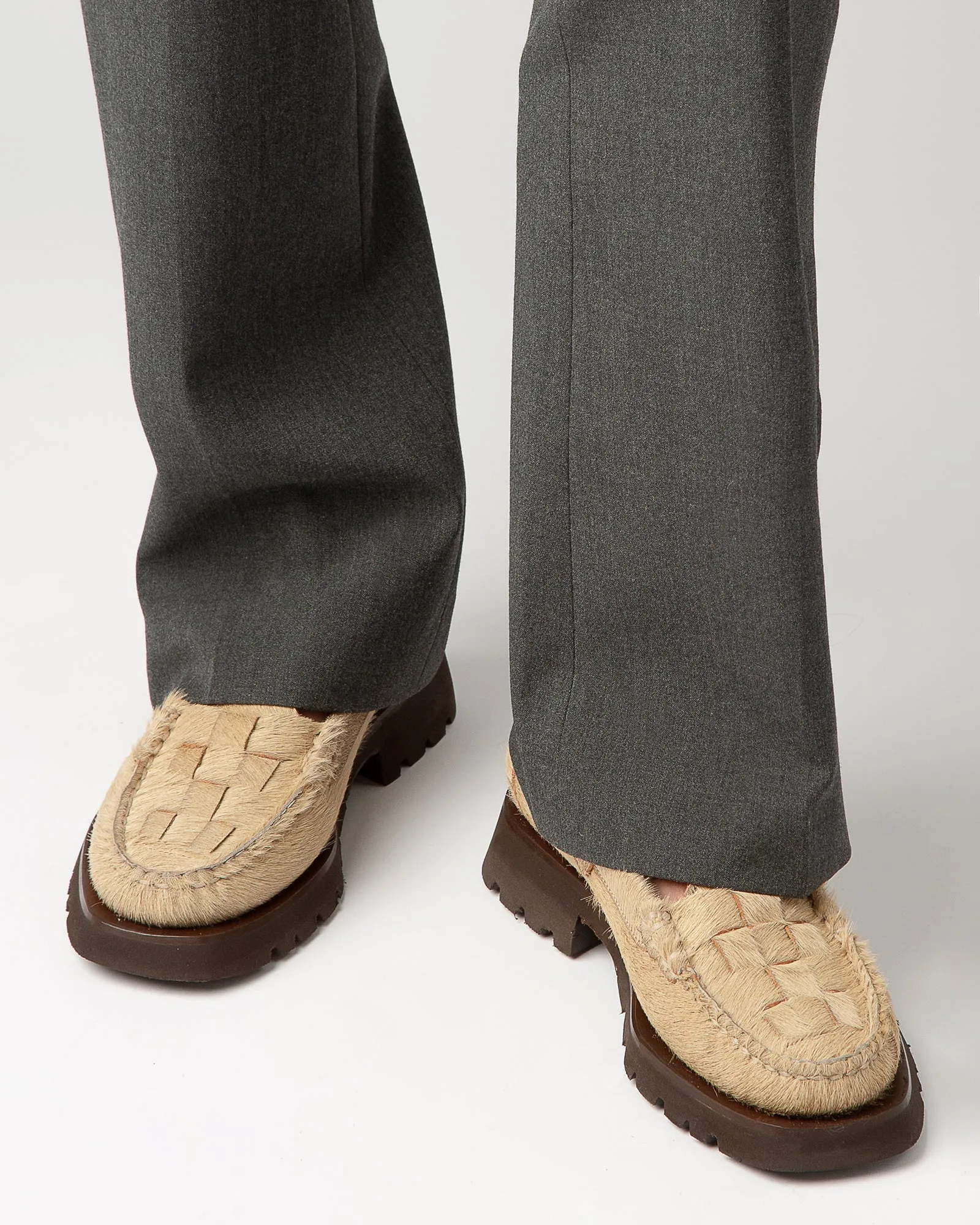 SOLLER SPORT CALF HAIR - Tread Sole T-Bar Loafer sold by Hereu Studio product image thumbnail 5