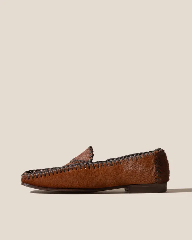 SOLLERIC CALF HAIR - Braided Seams Pull-on Loafer made by Hereu Studio