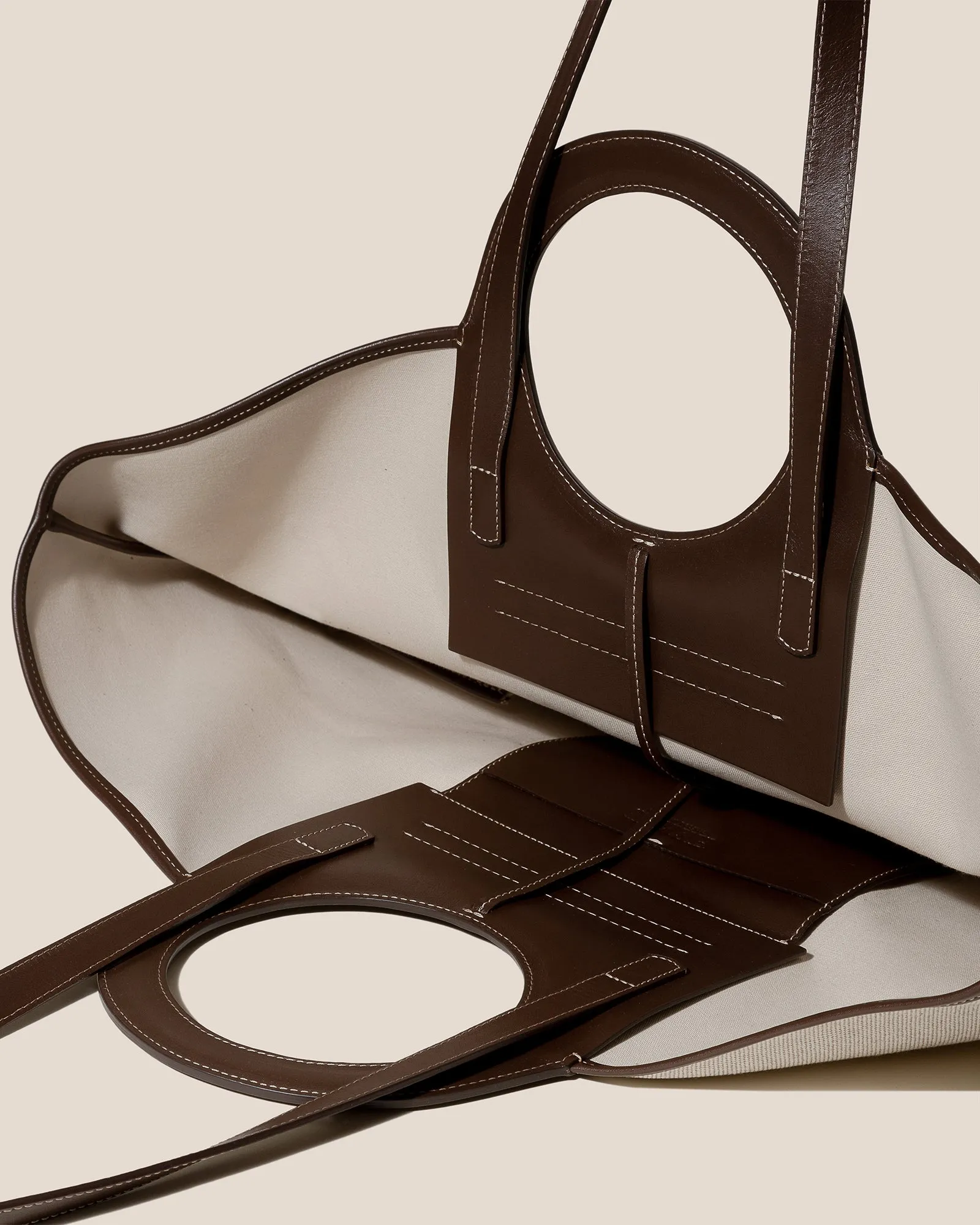 CALA L - Leather-trimmed Canvas Tote Bag sold by Hereu Studio product image thumbnail 3