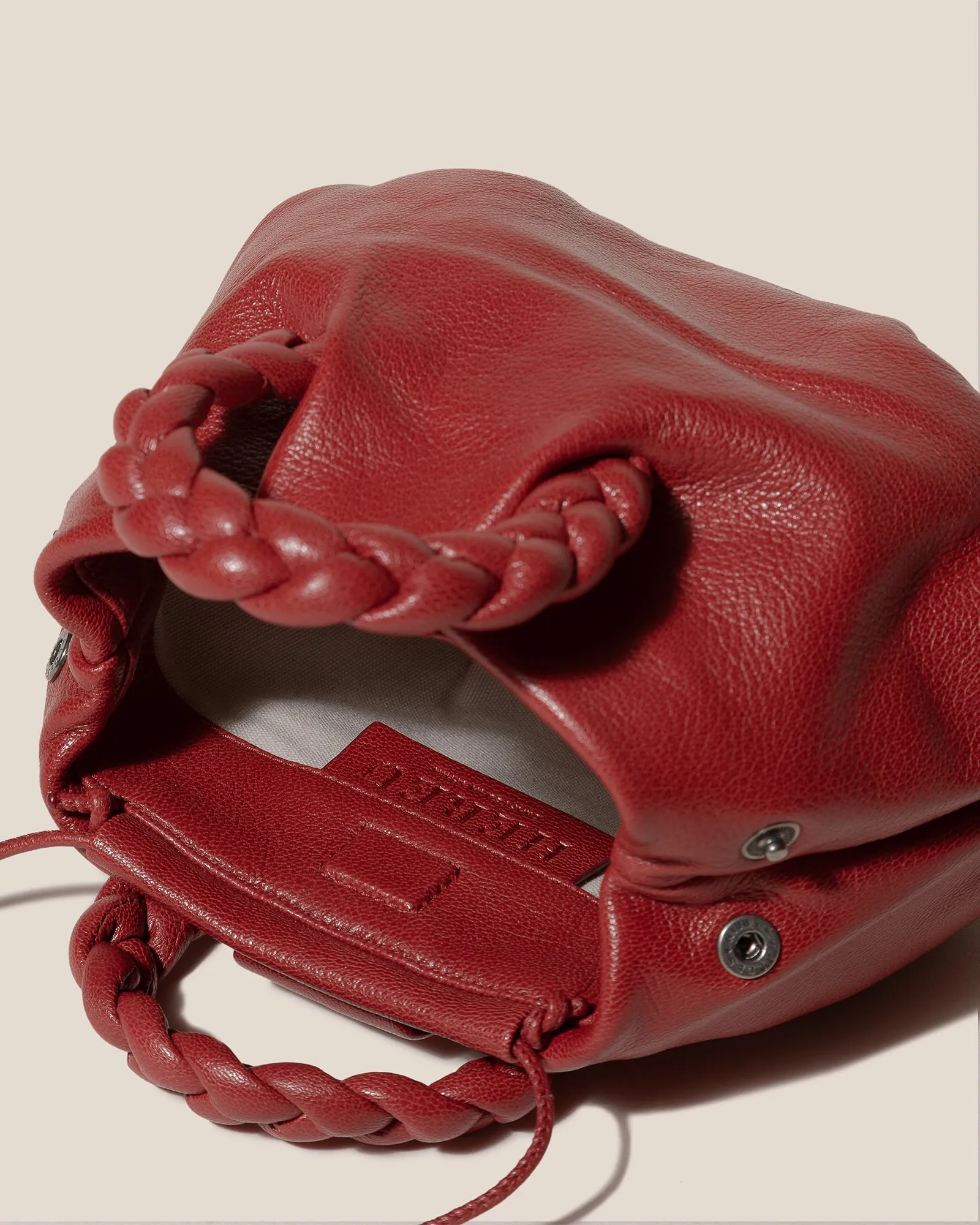 BOMBON SUPPLE SHINY - Plaited-handle Leather Crossbody Bag sold by Hereu Studio product image thumbnail 3