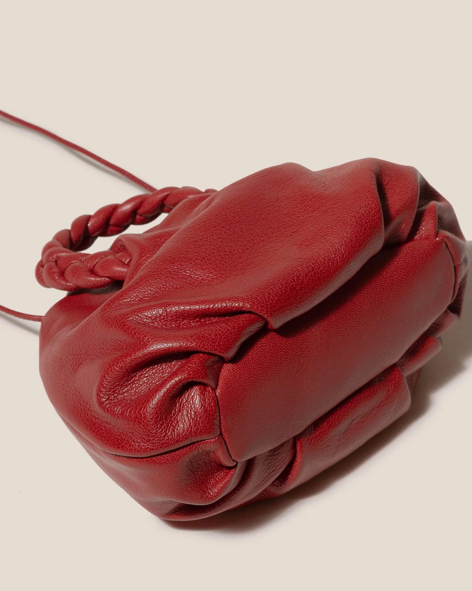 BOMBON SUPPLE SHINY - Plaited-handle Leather Crossbody Bag sold by Hereu Studio product image thumbnail 4