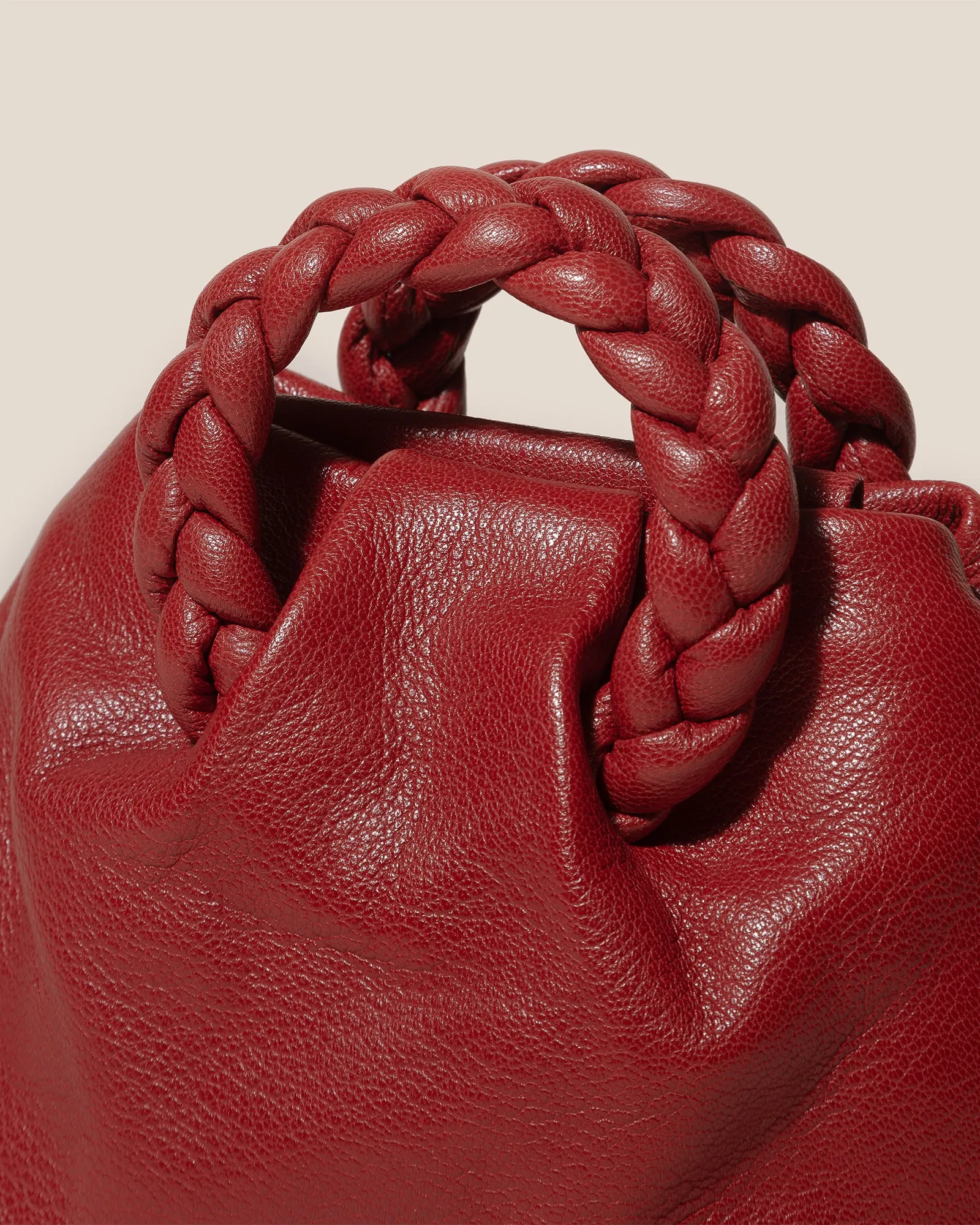 BOMBON SUPPLE SHINY - Plaited-handle Leather Crossbody Bag sold by Hereu Studio product image thumbnail 2