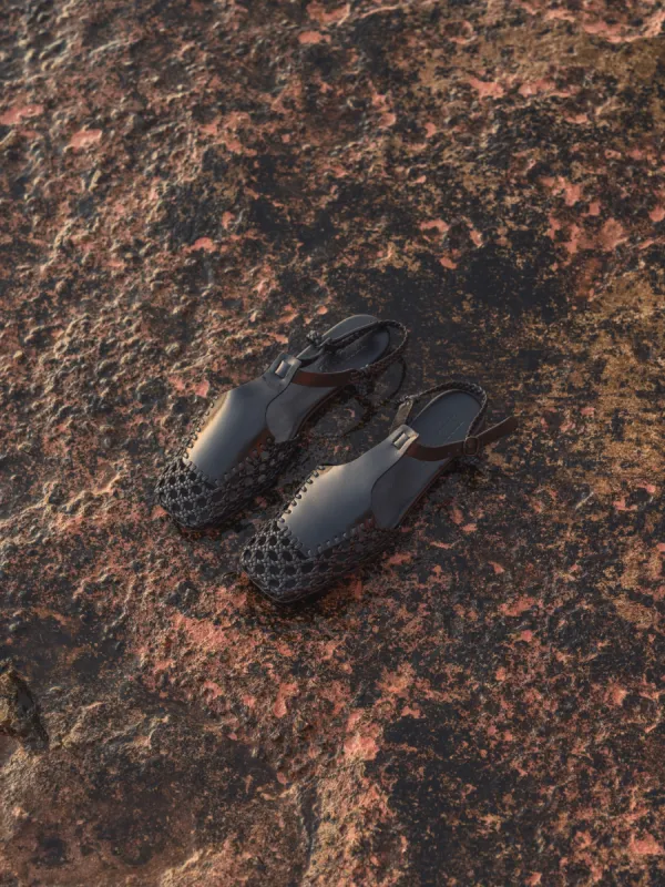 REIXA - Woven T-bar Sandal sold by Hereu Studio