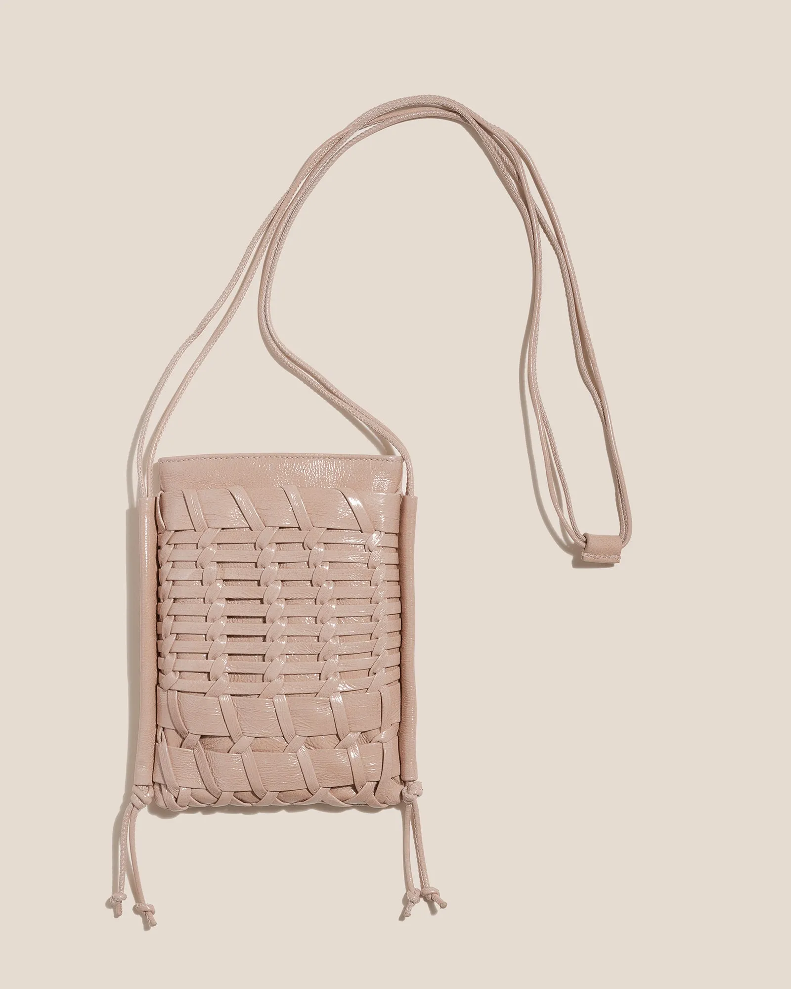 TRENA MINI CRINKLED GLOSSY - Flat Square Crossbody Bag sold by Hereu Studio