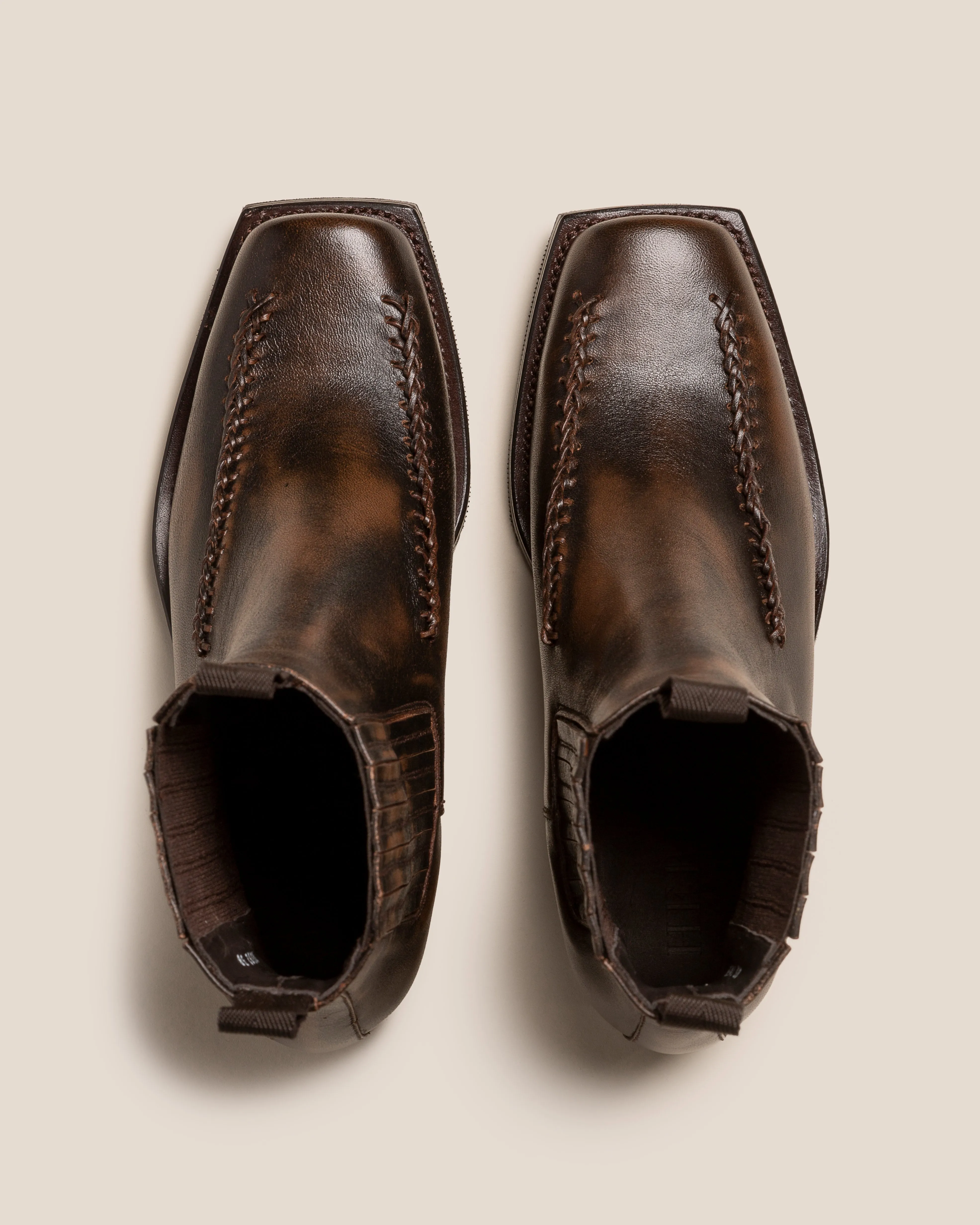 AGULLA - Men's Square-Toe Braided Detail Chelsea Boot sold by Hereu Studio product image thumbnail 3