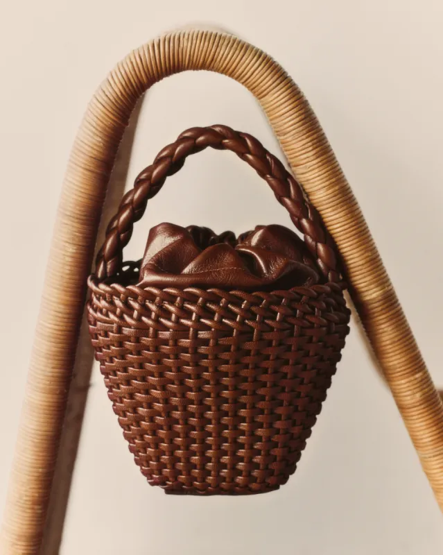 FIOL TOTE LEATHER - Hand-Braided Mini Tote Bag sold by Hereu Studio