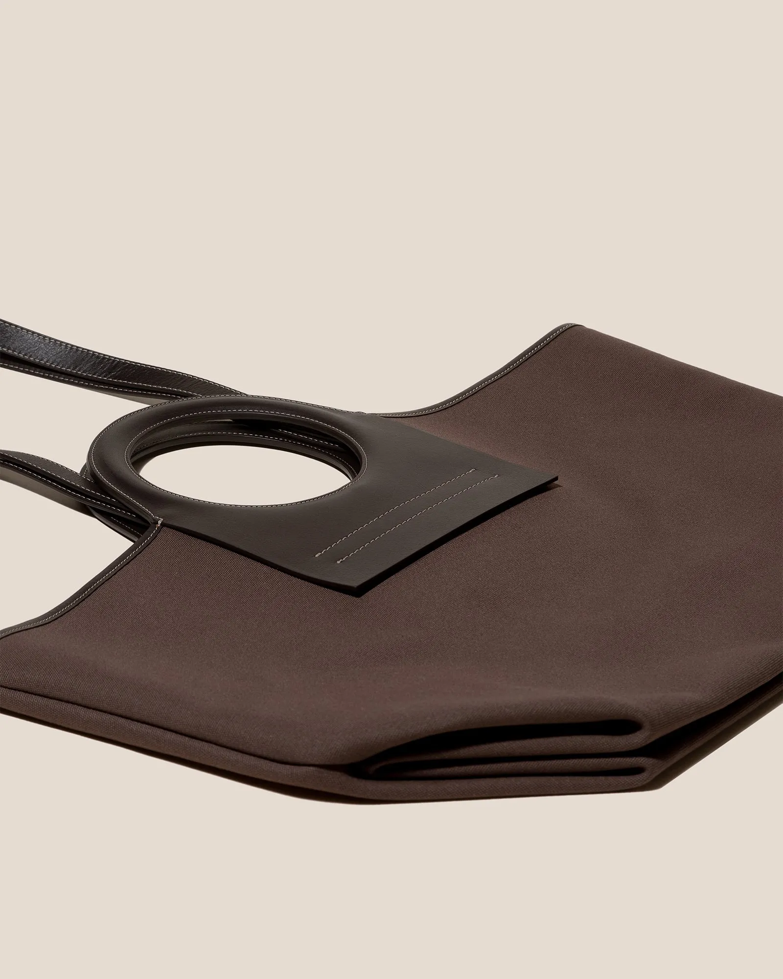 CALA L - Leather-trimmed Canvas Tote Bag sold by Hereu Studio product image thumbnail 4