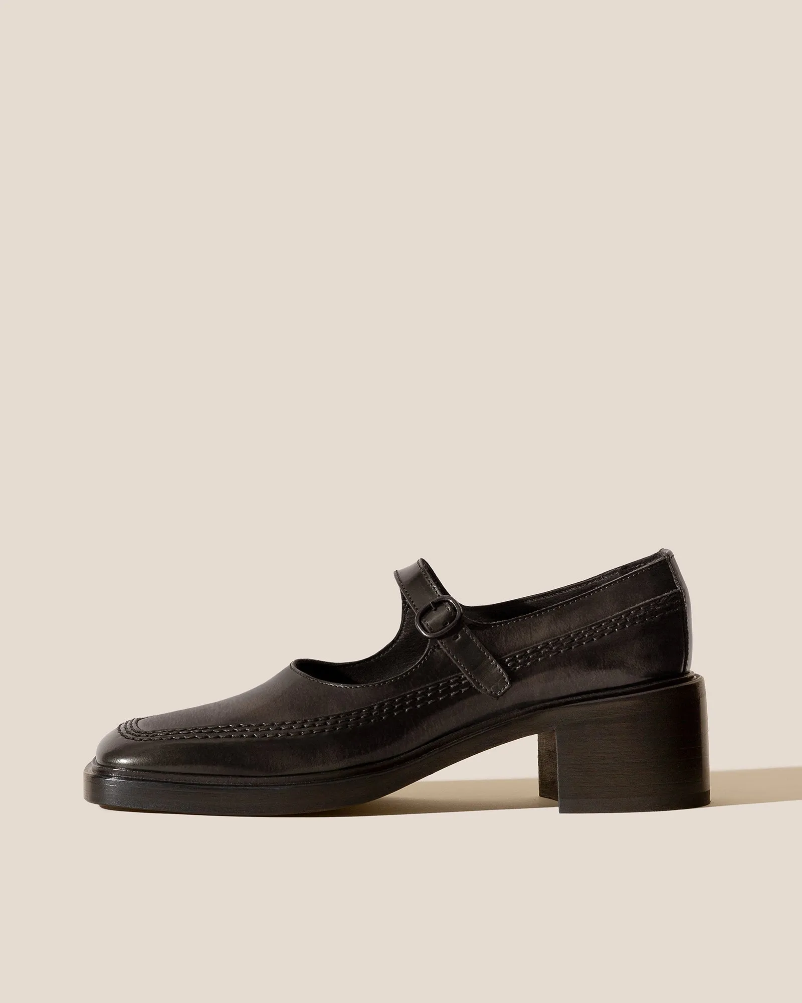 SIO HEELED - Brushed Mary Jane Loafer sold by Hereu Studio
