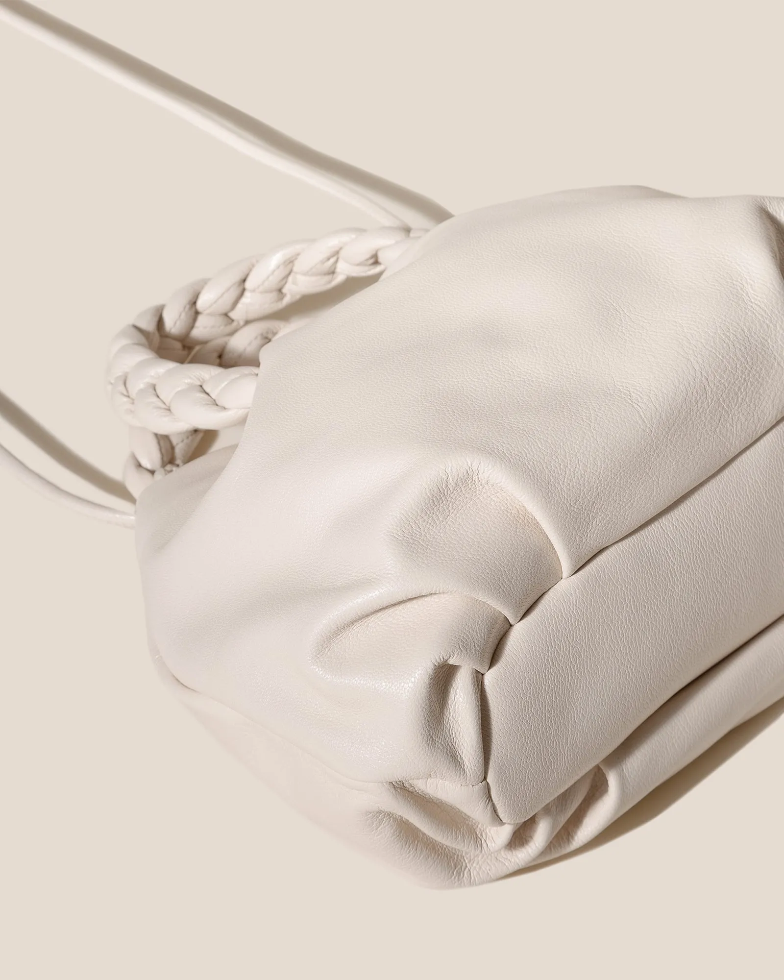 BOMBON M SUPPLE SHINY - Medium Plaited-handle Leather Handbag sold by Hereu Studio product image thumbnail 4