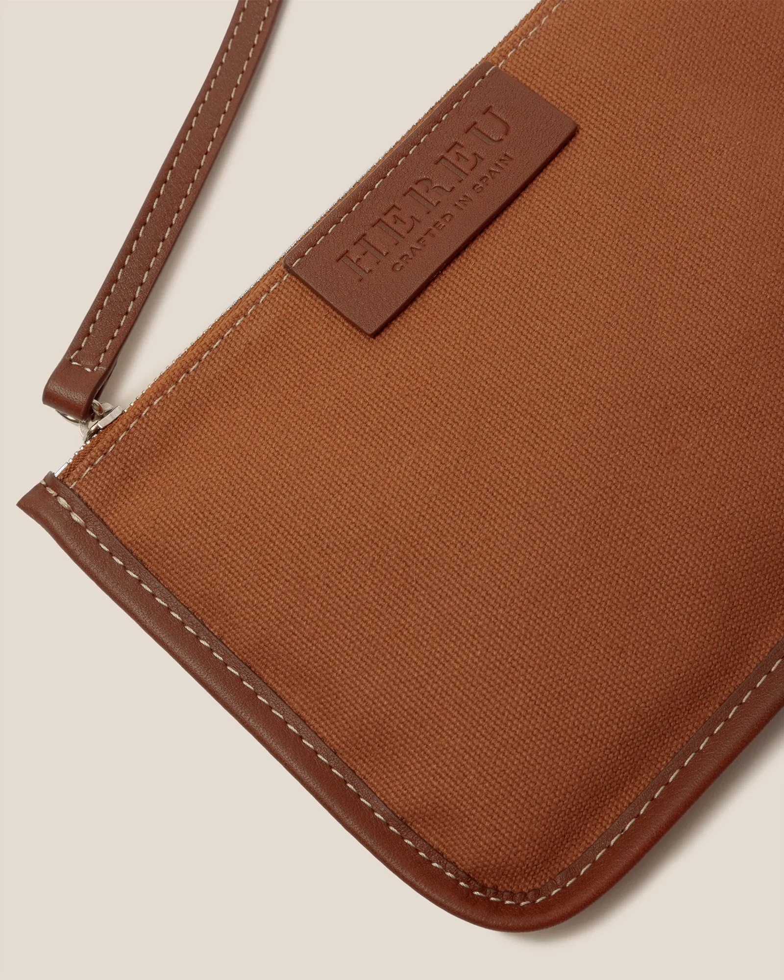 CALELLA - Leather-trimmed Organic Cotton Tote Bag sold by Hereu Studio product image thumbnail 3