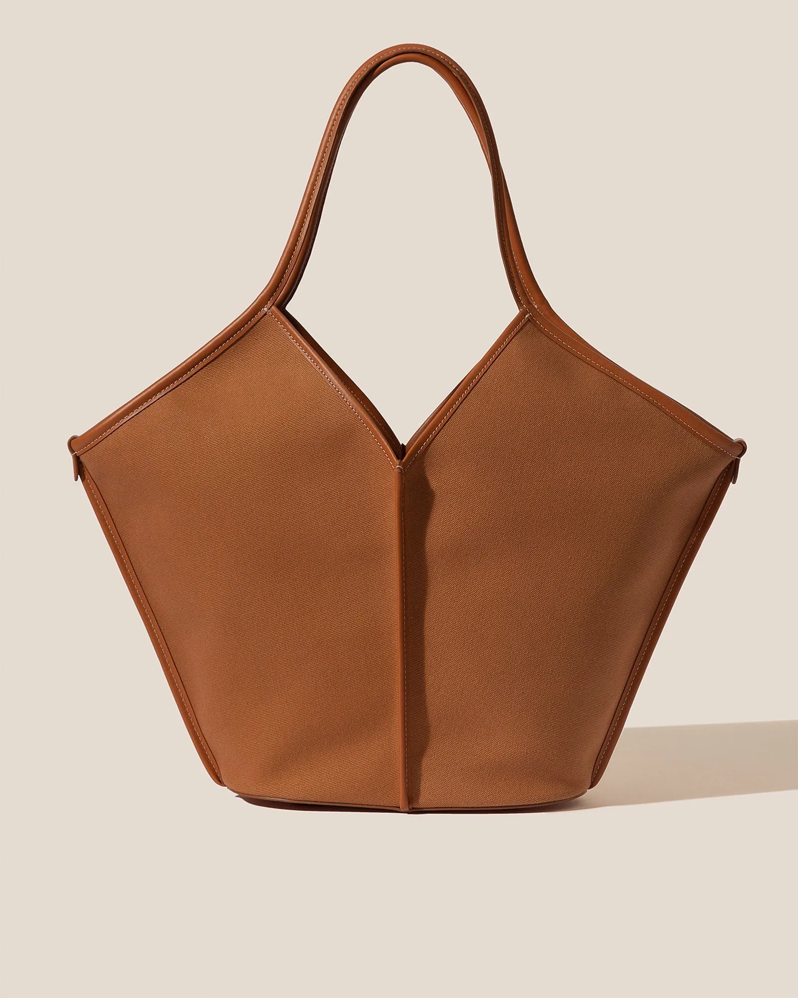 CALELLA - Leather-trimmed Organic Cotton Tote Bag sold by Hereu Studio