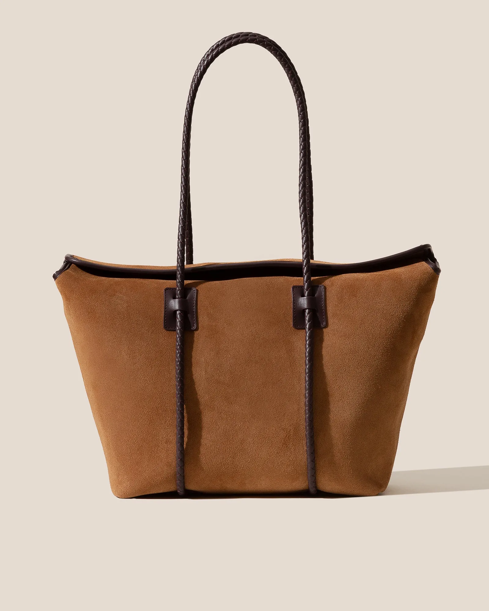 FORNA TOTE SUEDE - Leather Framed Shoulder Bag sold by Hereu Studio