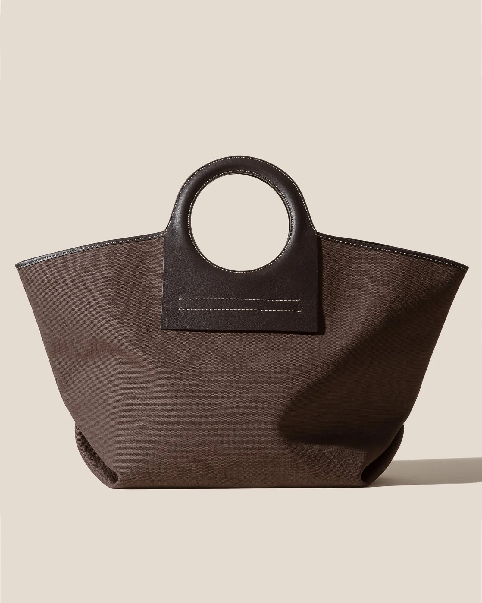 CALA L - Leather-trimmed Canvas Tote Bag sold by Hereu Studio