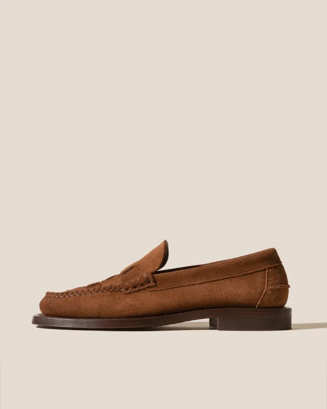 NOMBELA SUEDE - Interwoven Detail Slip-on Loafer sold by Hereu Studio