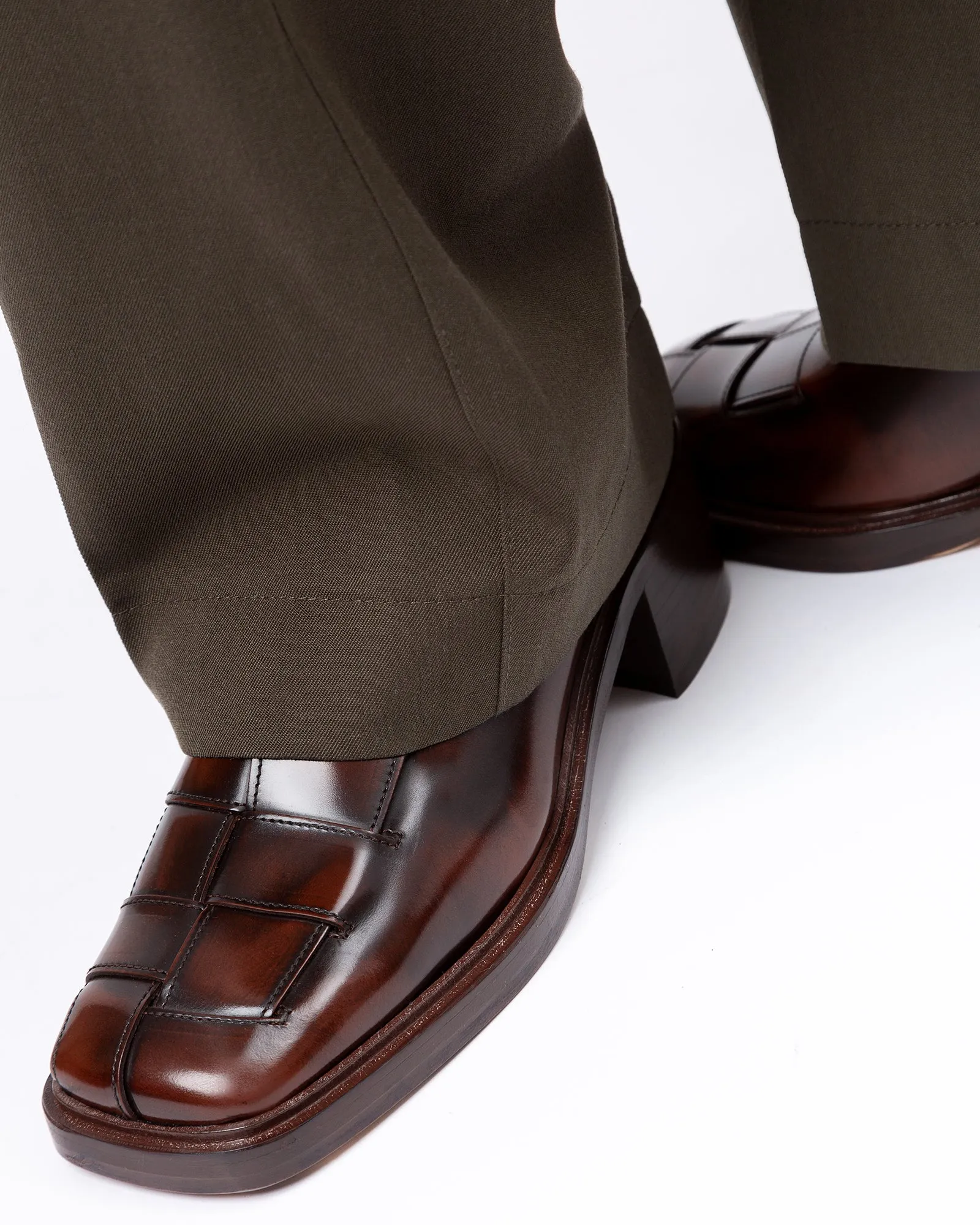 GUERA HEELED - Brushed Interwoven Slip-On Loafer sold by Hereu Studio product image thumbnail 2