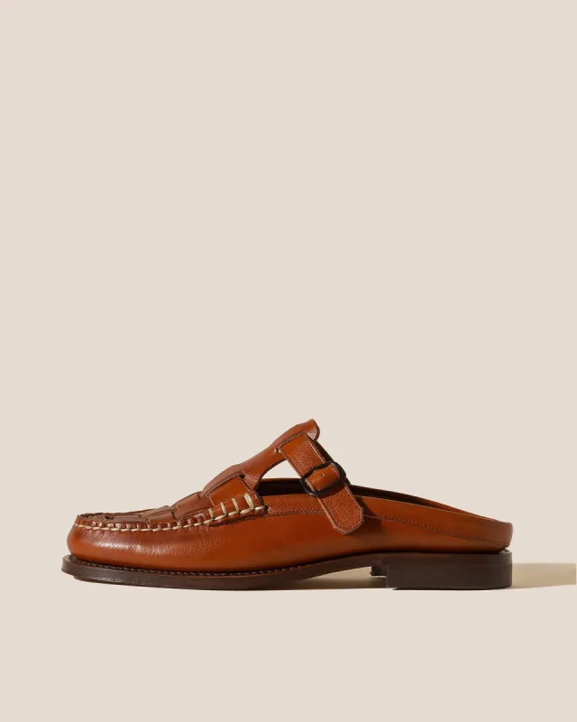 FERRIOL MULE - Men's Woven T-bar Mule Loafer sold by Hereu Studio