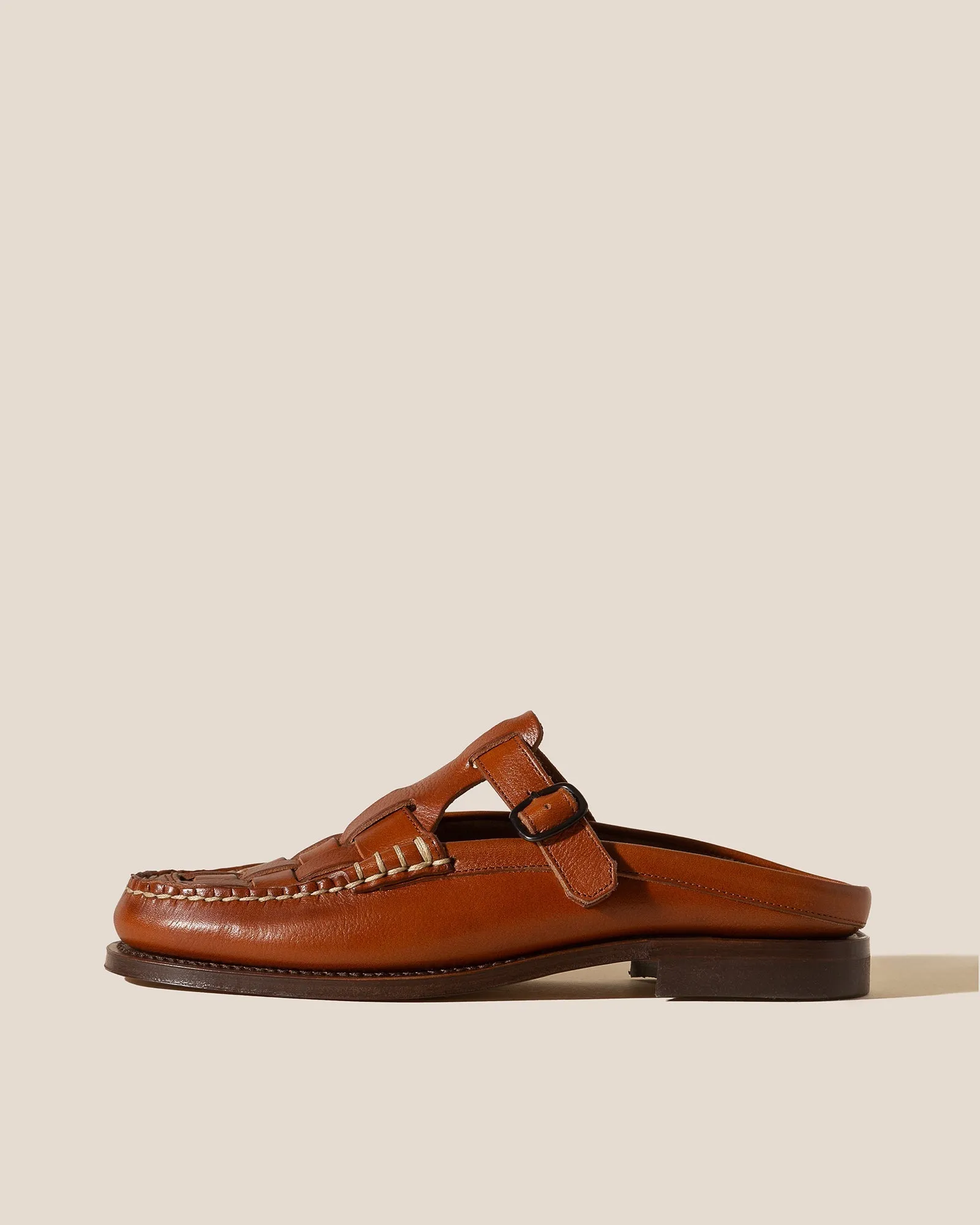 FERRIOL MULE - Men's Woven T-bar Mule Loafer sold by Hereu Studio